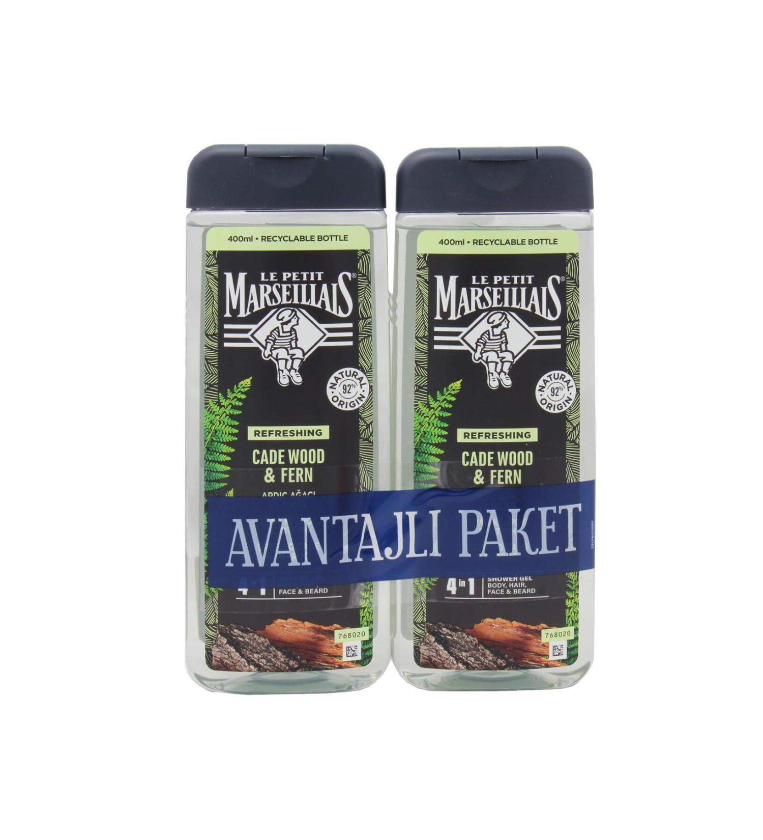 Le Petit Marseillais For Men Juniper Tree And Fougere Shower Gel 2 X 400 ml