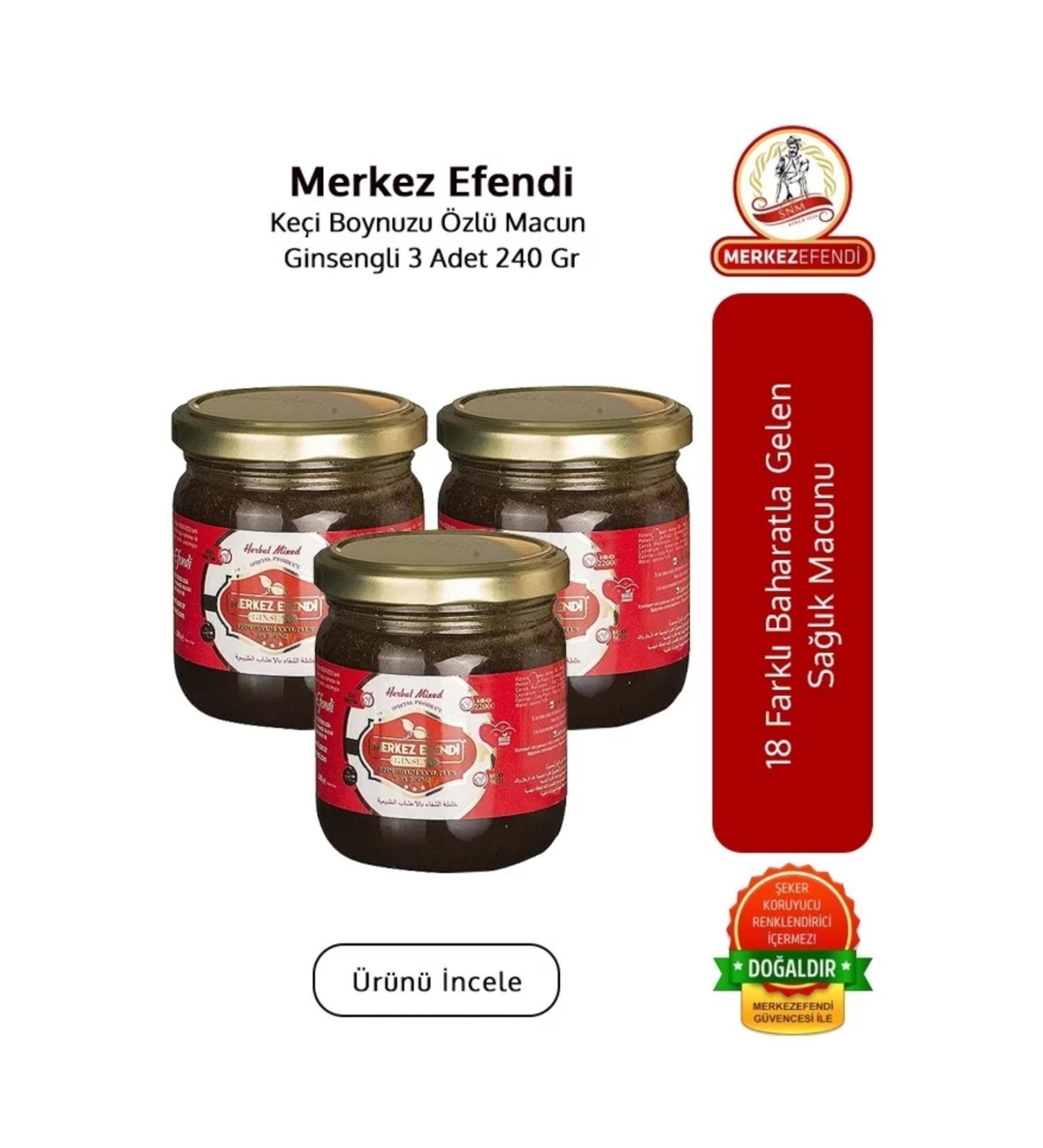 Merkez Efendi 3 Jars Ginseng Mesir Paste - 240 Gr - Buy Online on GoSupps.com