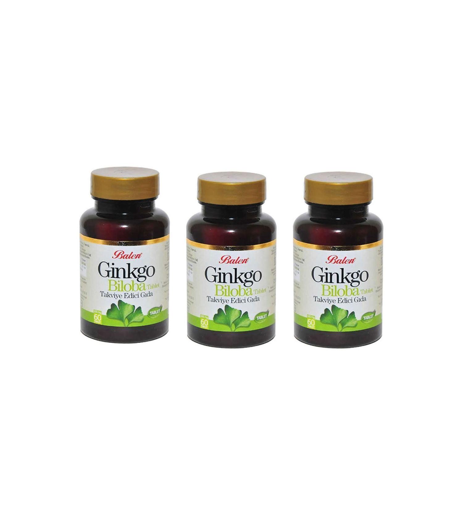 Balen Ginkgo Biloba 600 Mg 60 Tablets X 3 Pieces - Buy Online on GoSupps.com