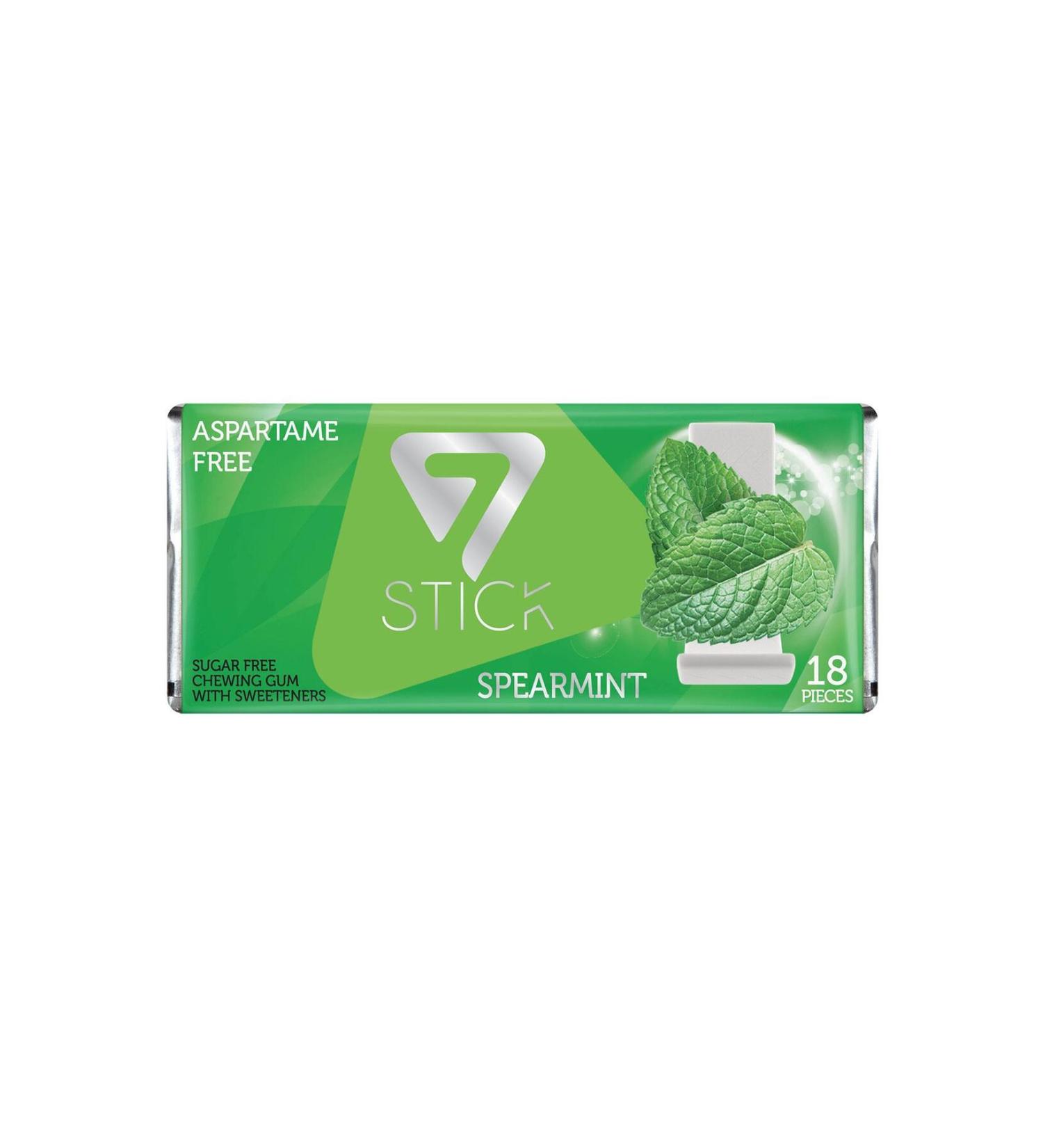 7 STICK Green Mint Flavored Sugar Free Gum 31 gr X 12 Pack