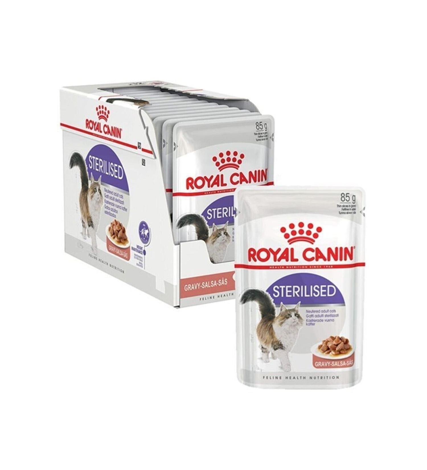 Royal Canin Sterilized Gravy Neutered Cat Pouch Wet Food 85 Gr X 12 Pieces