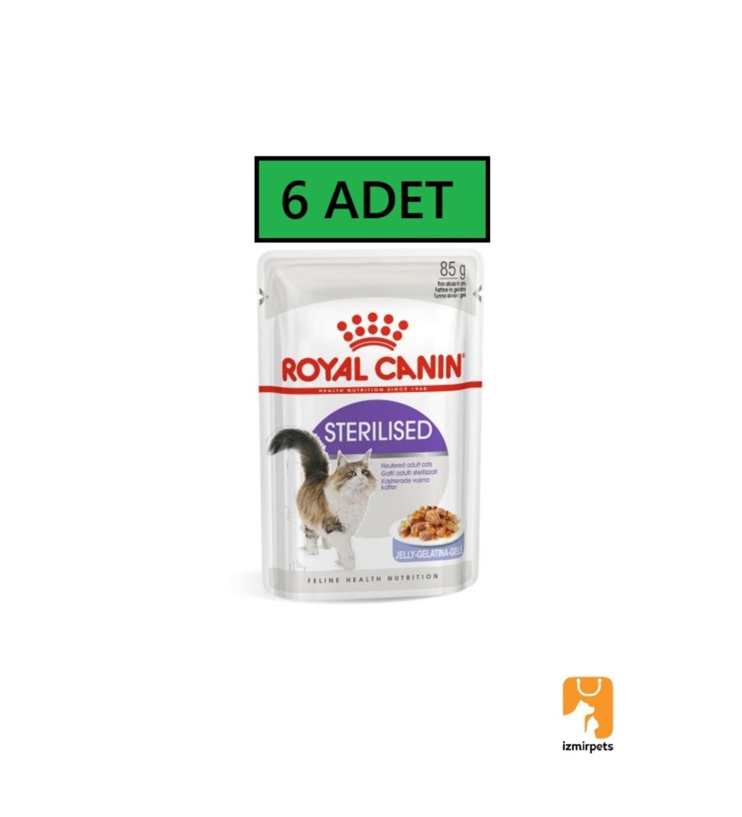 Royal Canin Sterilized Neutered Cat Wet Food 6 Pieces X 85 gr Jelly Pouch Gel
