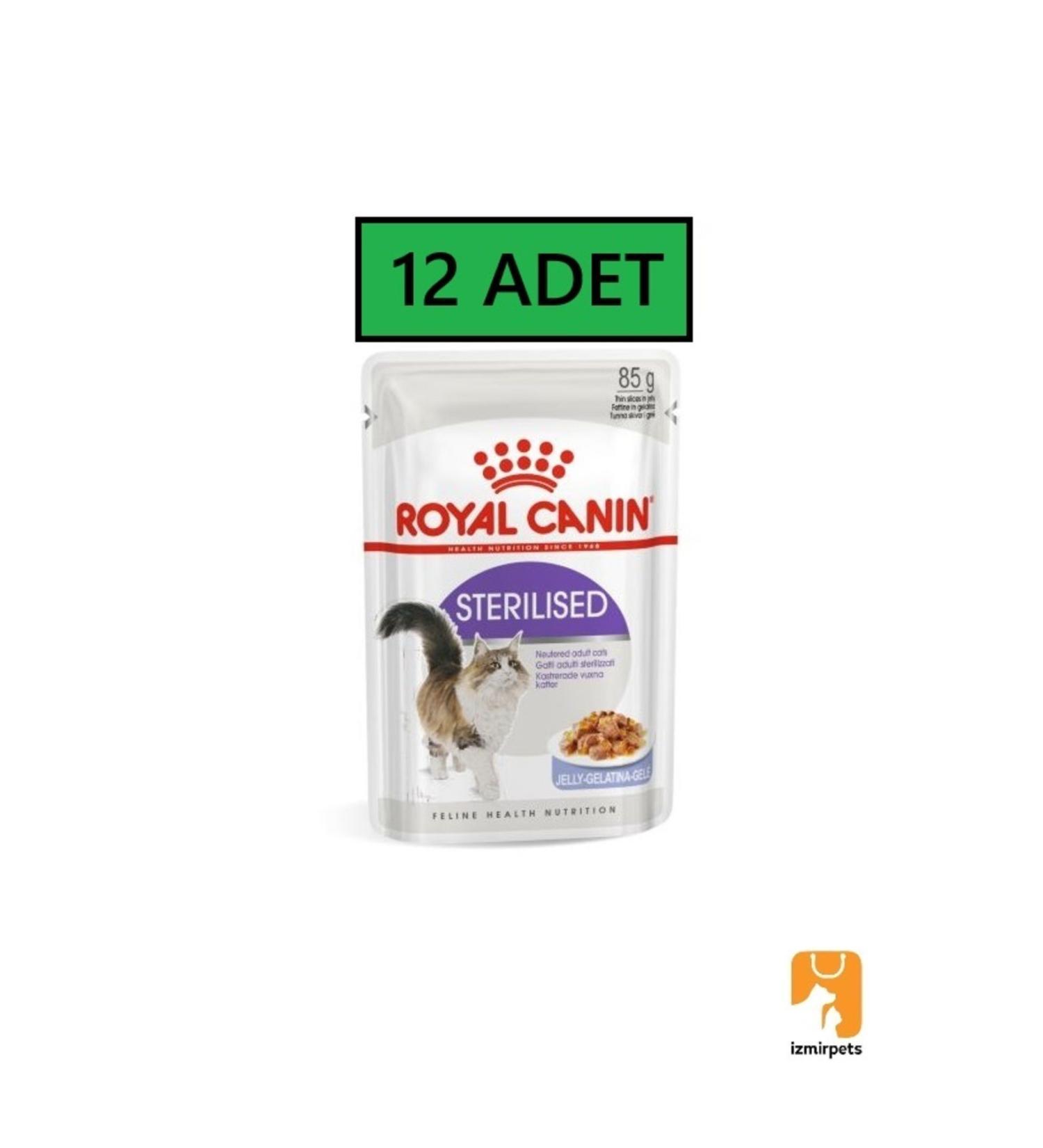 Royal Canin Roya Sterilized Neutered Cat Wet Food 12 Pieces X 85 gr Jelly Pouch Gel - Buy Online on GoSupps.com
