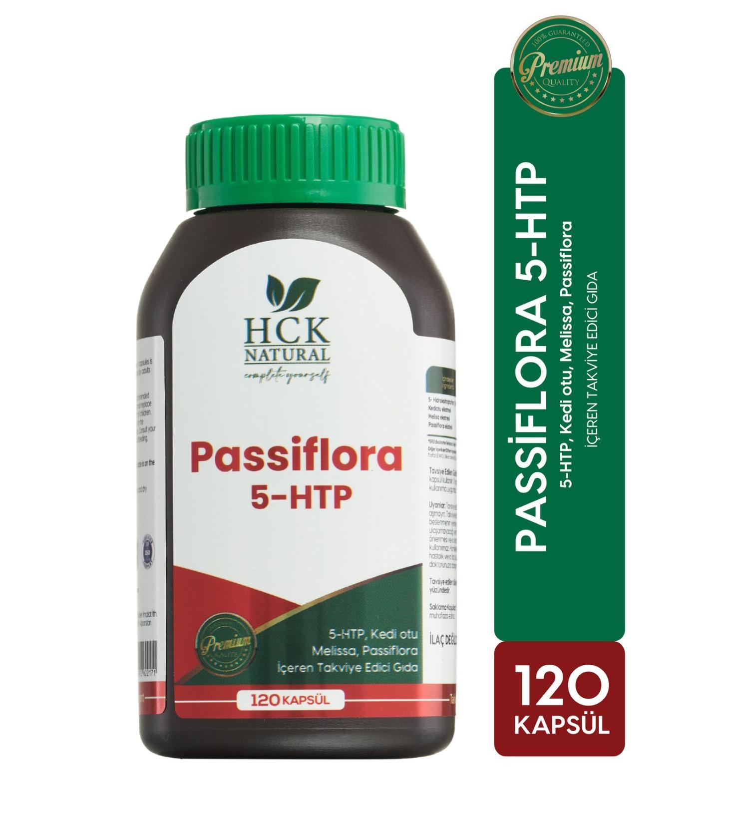 HCK NATURAL Passiflora 120 Capsules 5-HTP Valerian Extract Melissa Extract Passiflora Extract - Buy Online on GoSupps.com