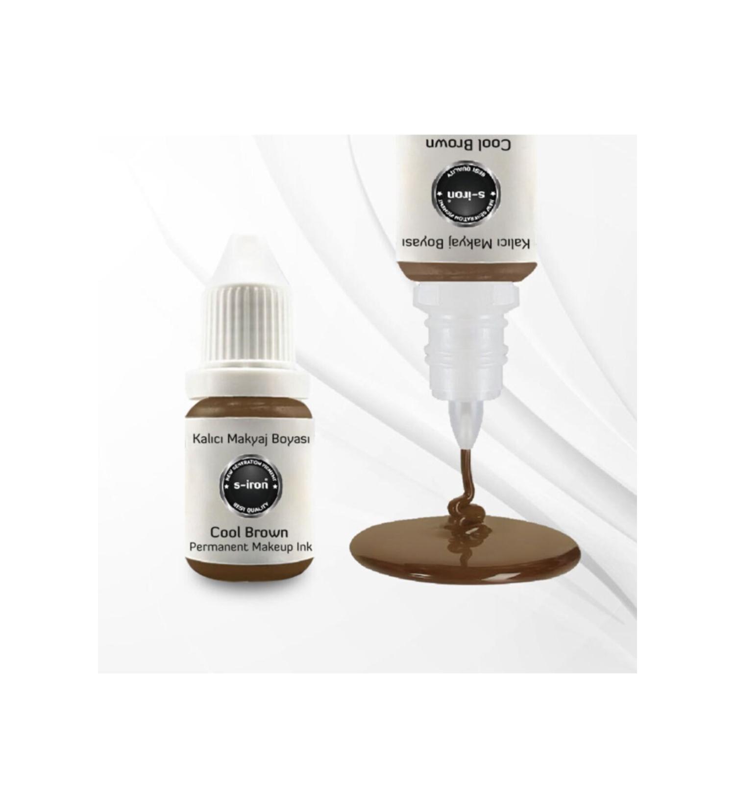 S-IRON COSMETIC Cool Brown Permanent Makeup Eyebrow Dye 12 ml - Buy Online on GoSupps.com