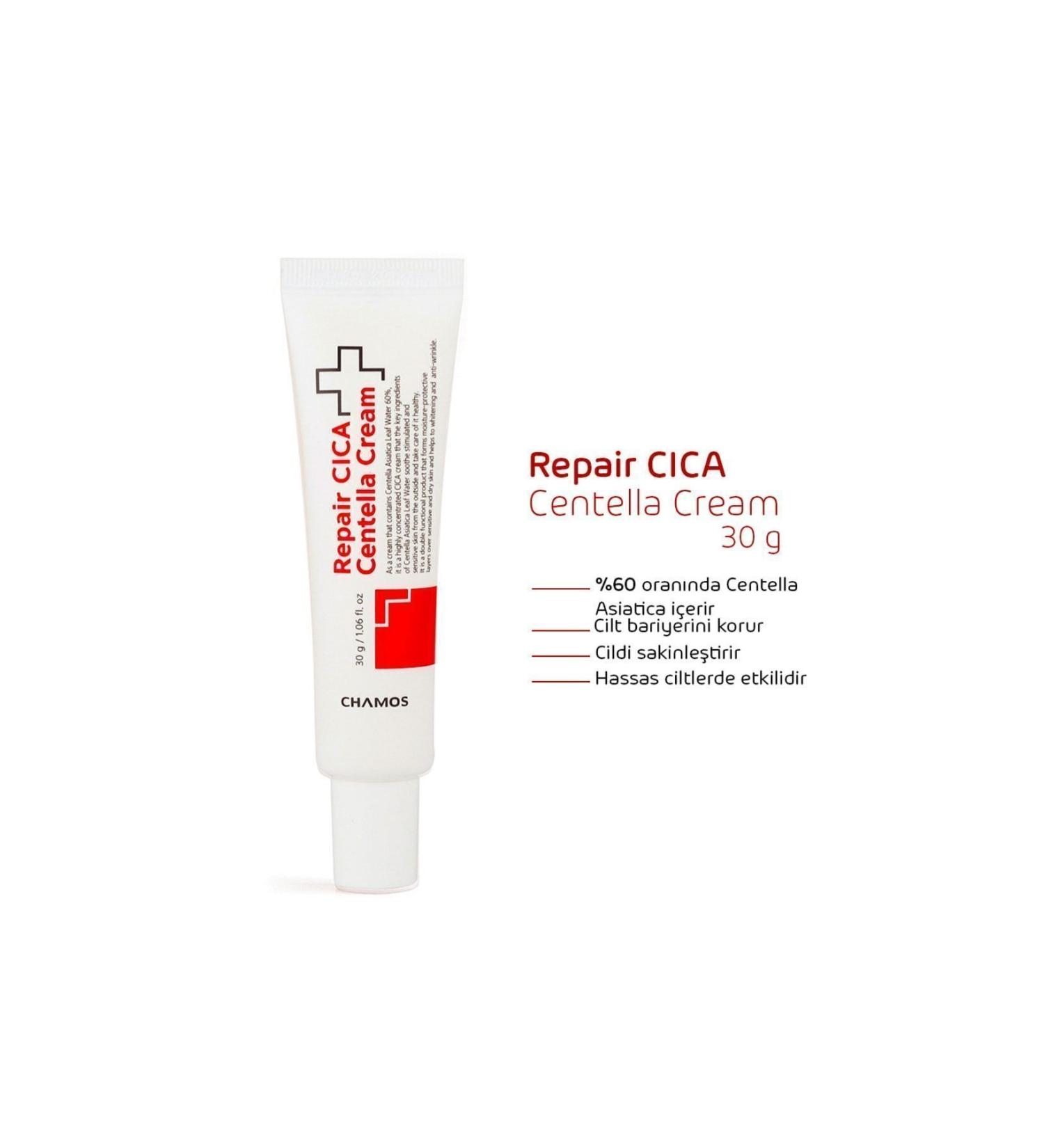 Chamos Repair Cica Centella Cream - Skin Repair and Calming Cream - Buy Online on GoSupps.com