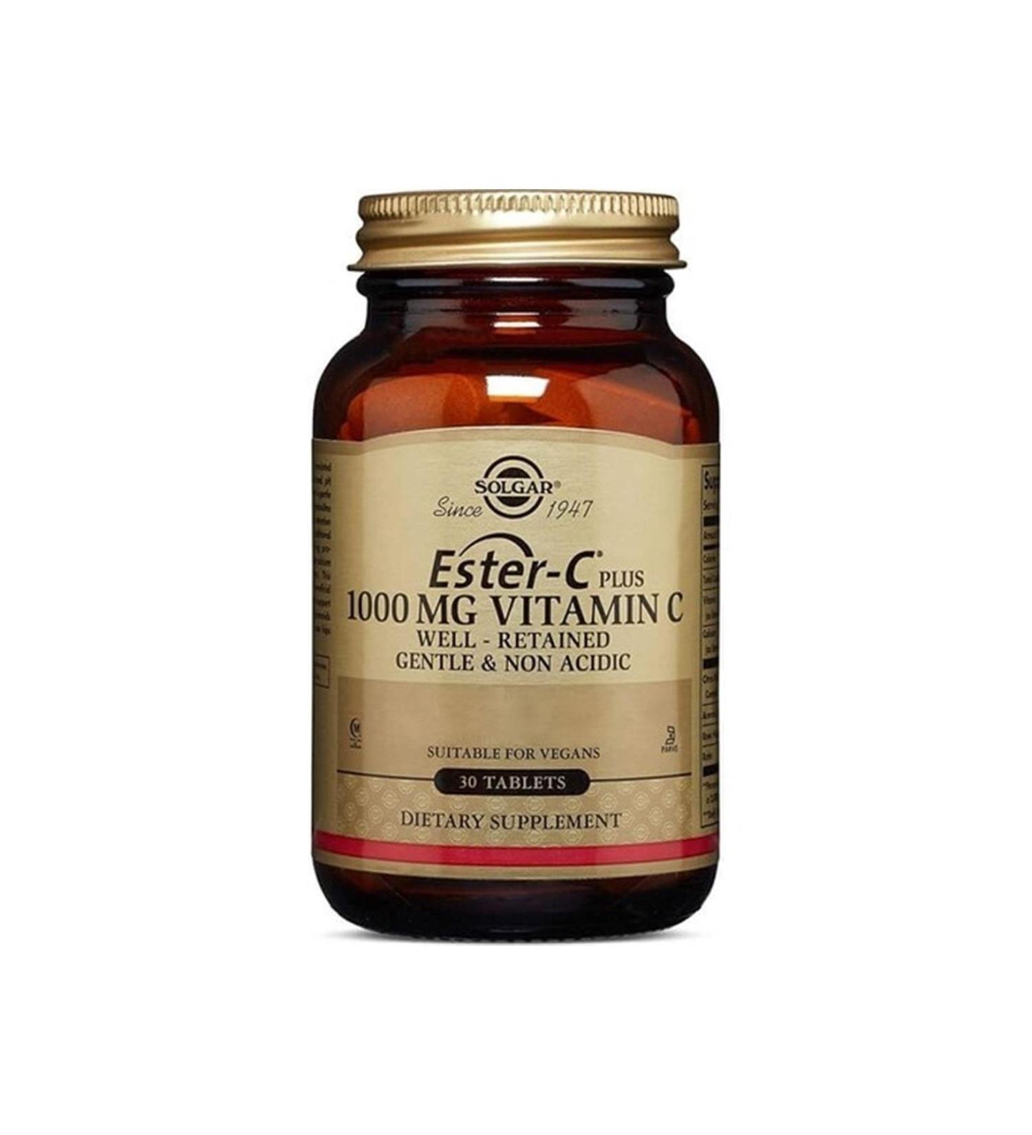 Solgar Ester-c Plus 1000 Mg 30 Tablets