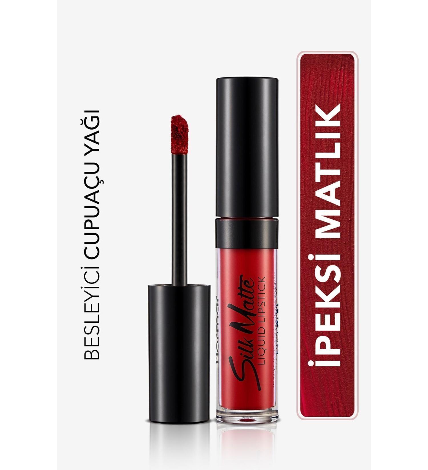 Flormar Velvet Texture Liquid Matte Lipstick - Silk Matte Liquid Lipstick - 014 CARNATION RED - 8690604505418 - Buy Online on GoSupps.com