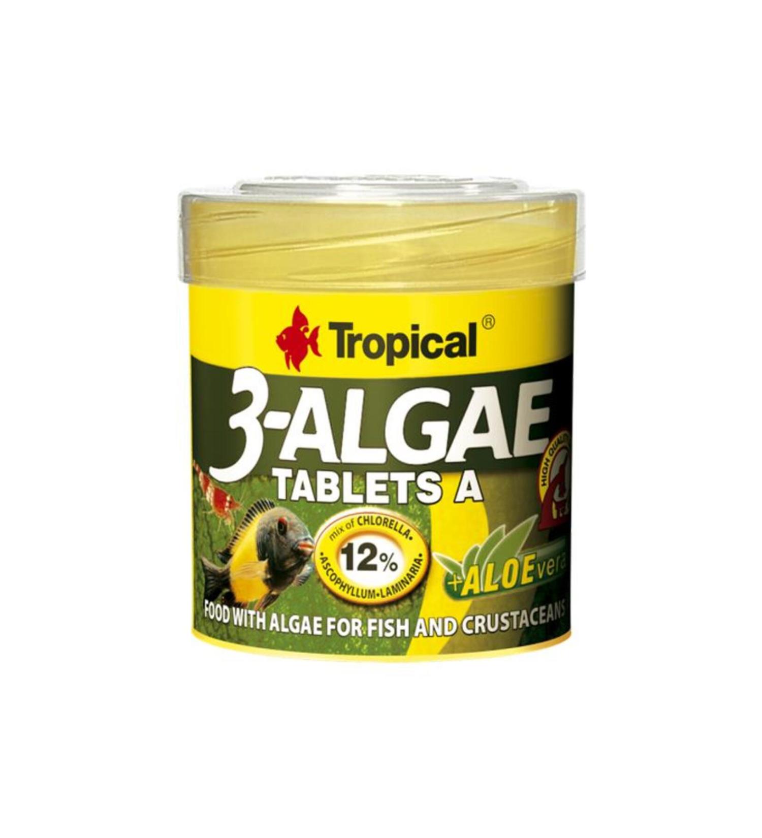 Tropical 3 Algae Tablet Fish Food A 50 ml