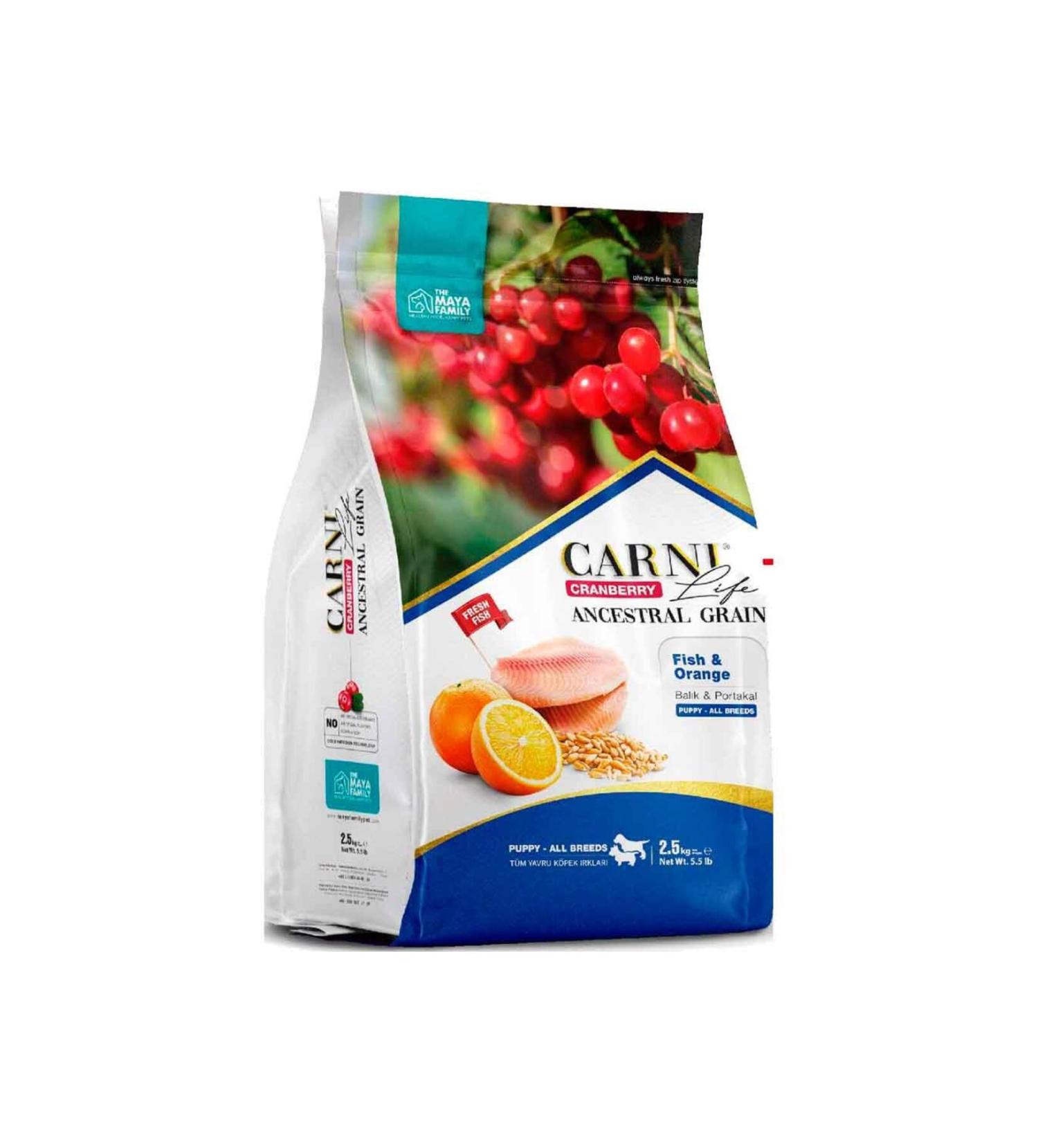 CARNI LIFE Carni Life Dog Food Puppy 12 Kg Fish Orange Cranberry