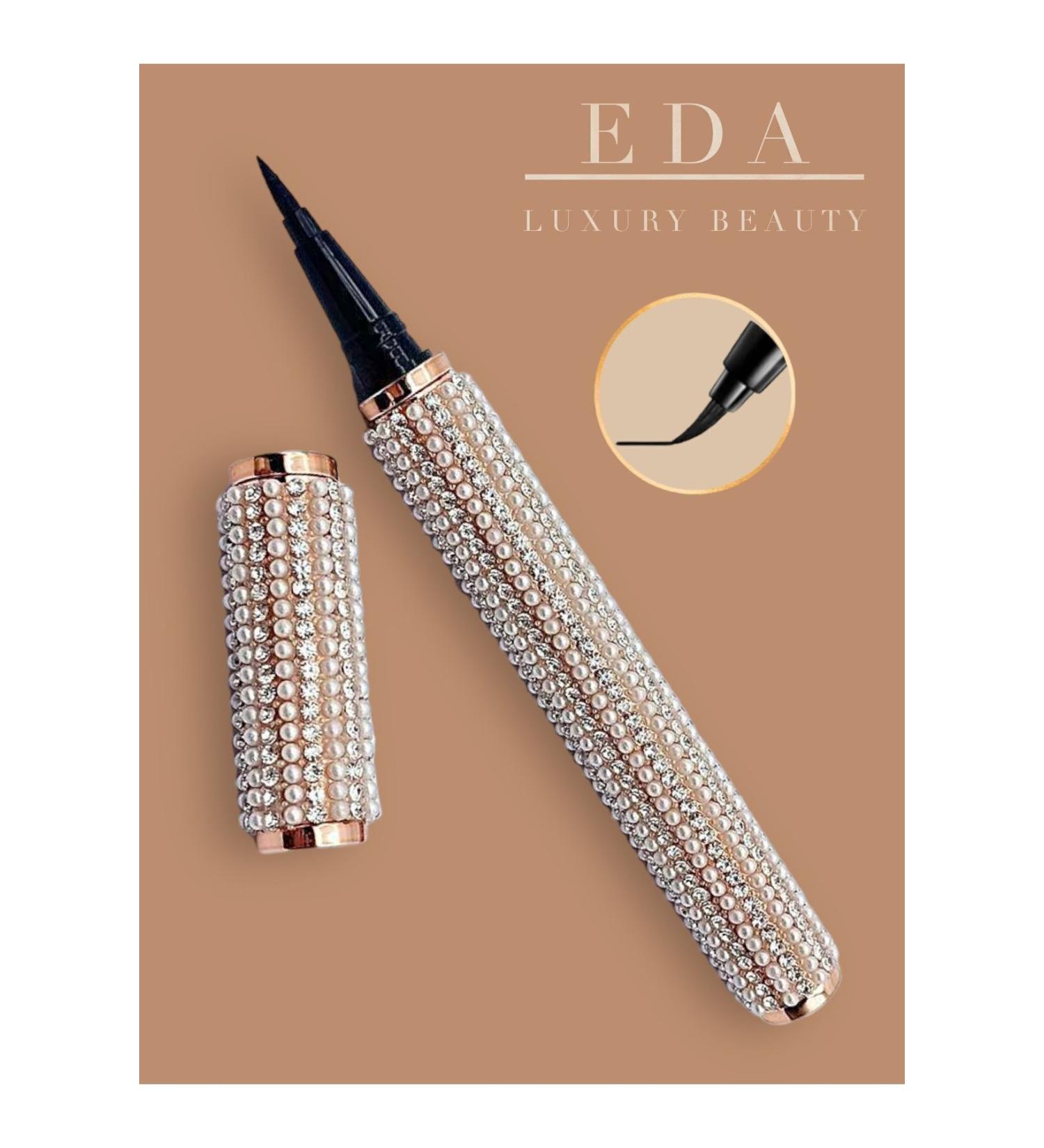EDA LUXURY BEAUTY Ultra Thin Felt Tip Eyeliner & False Eyelash Glue Black Waterproof Vegan Lash Glue Liner - Buy Online on GoSupps.com