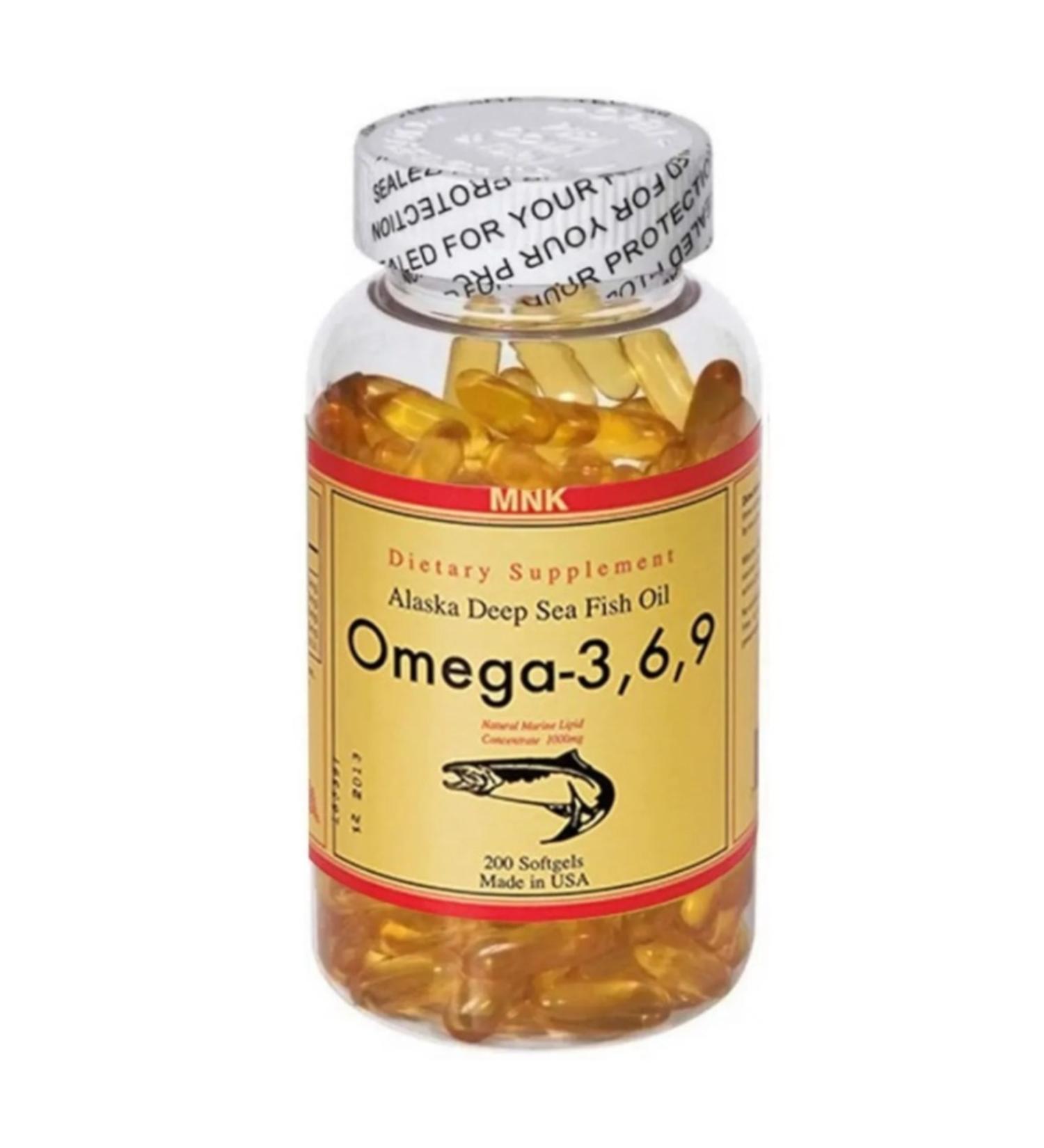 Mnk Omega 3.6.9 Fish Oil 200 Softgel USA - Buy Online on GoSupps.com