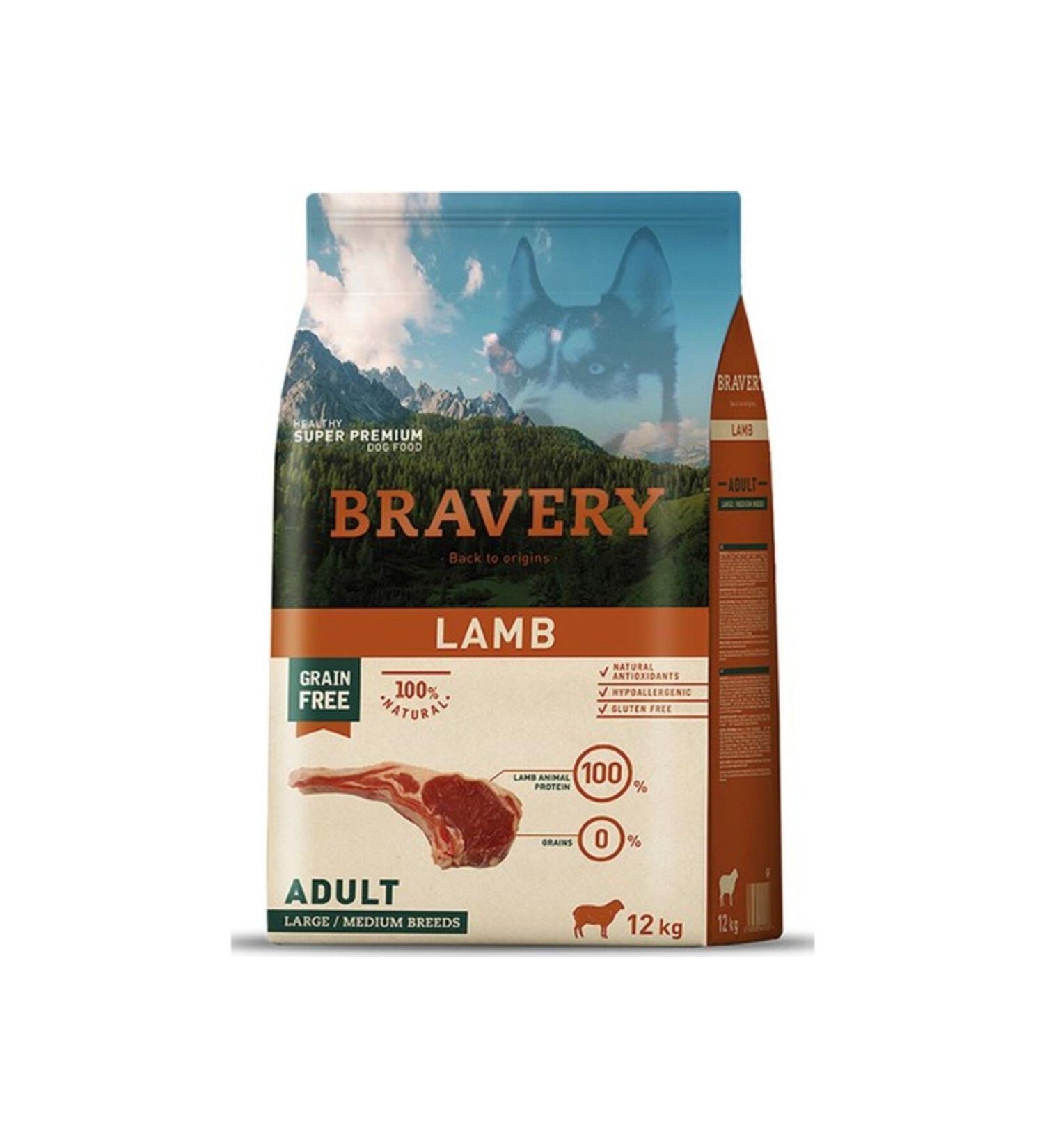 Braven Bravery Grain-Free Lamb Meat Large/Medium Adult Dog Food 12kg