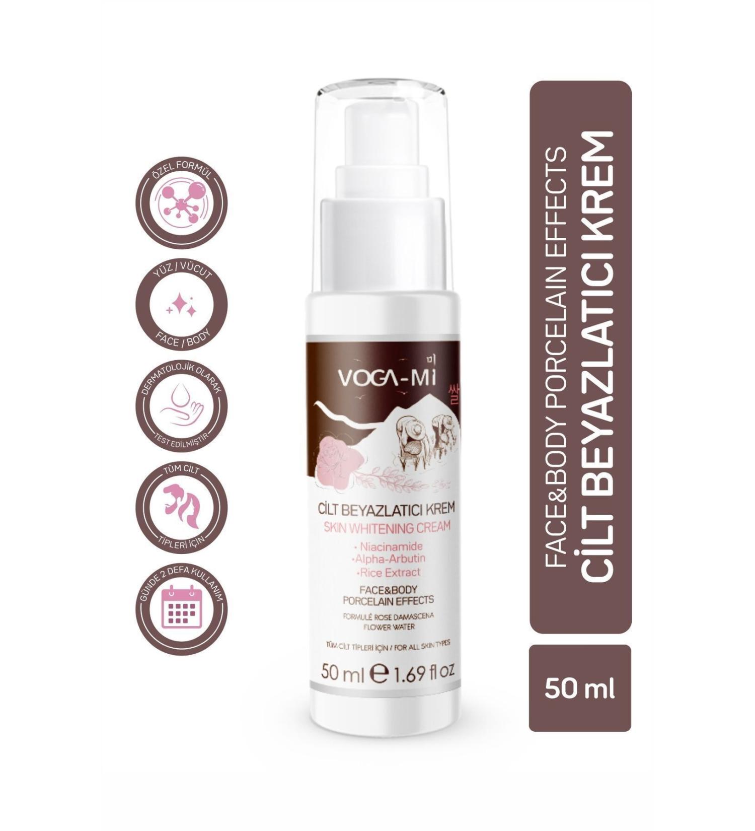 VOGAMI Skin Whitening Brightening Anti-Spot Care Cream Glyceryl Stearic Acid Alpha-arbutin 50ml - Buy Online on GoSupps.com