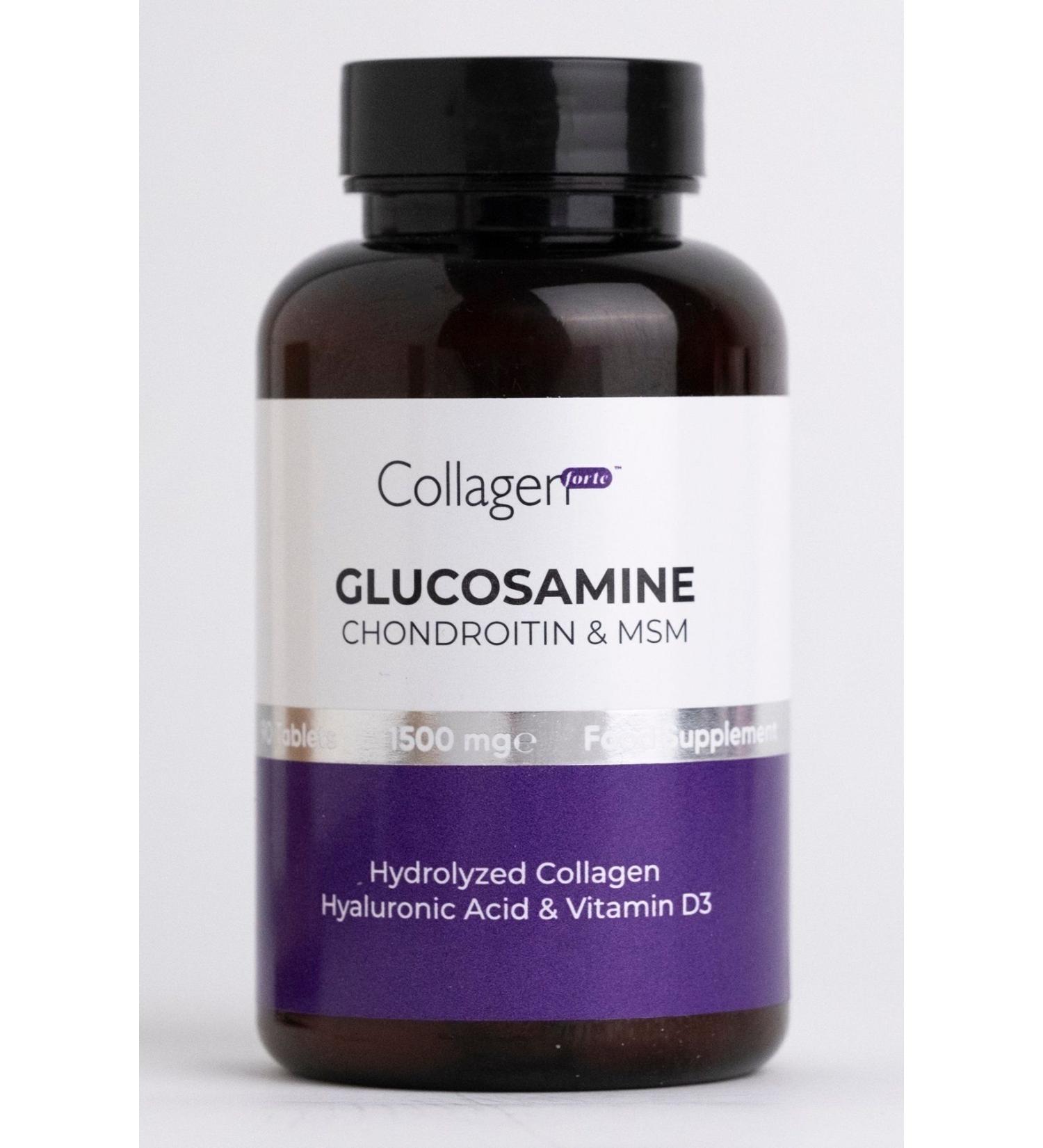 Collagen Forte Platinum Glucosamine Glucosamine Chondroitin & Msm 90 Tablets 1500mg Collagen & Vitamin D3 - Buy Online on GoSupps.com