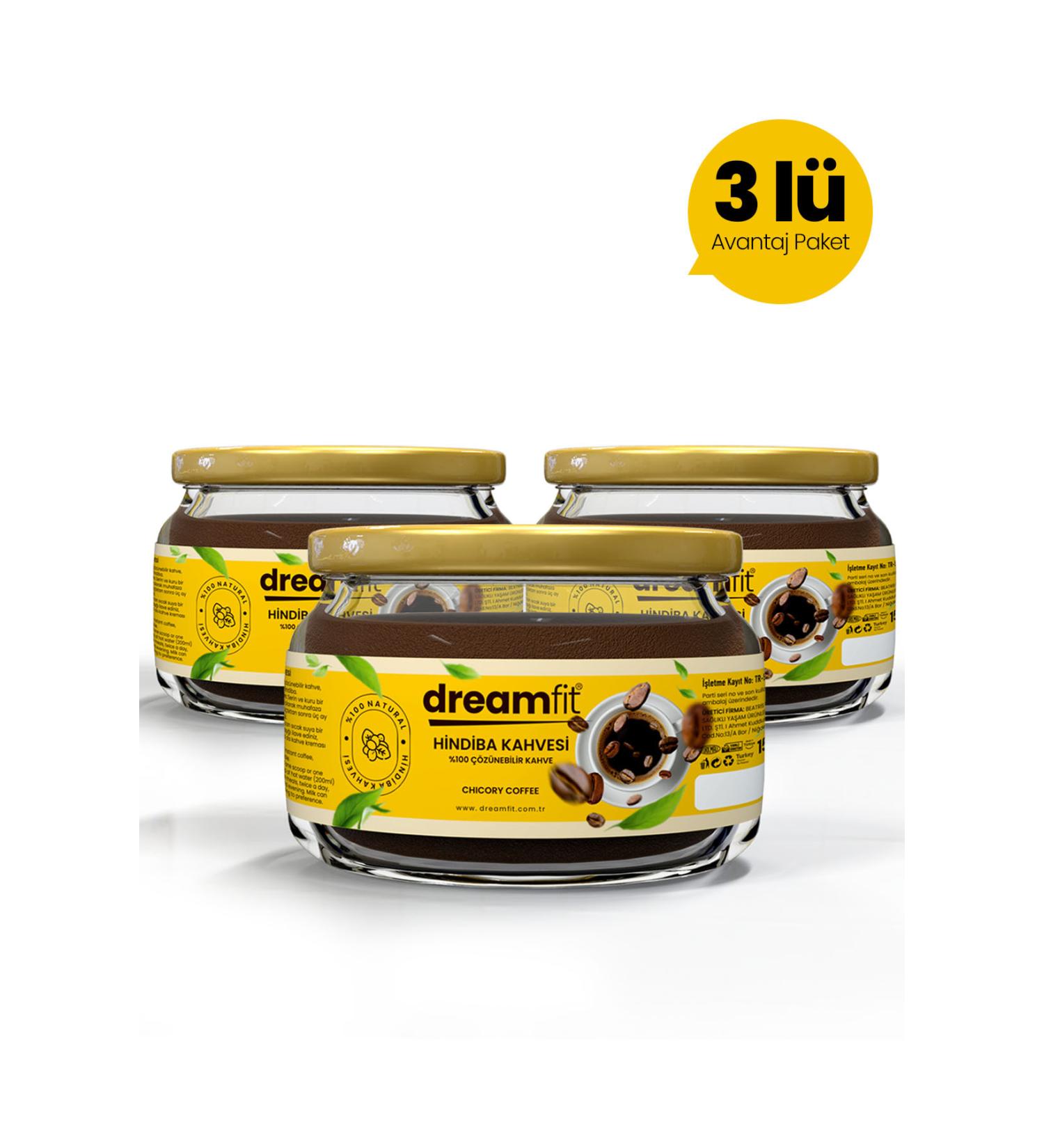 DreamFit Chicory Coffee Detox Coffee 3-Pack Advantage Pack - 450 gr