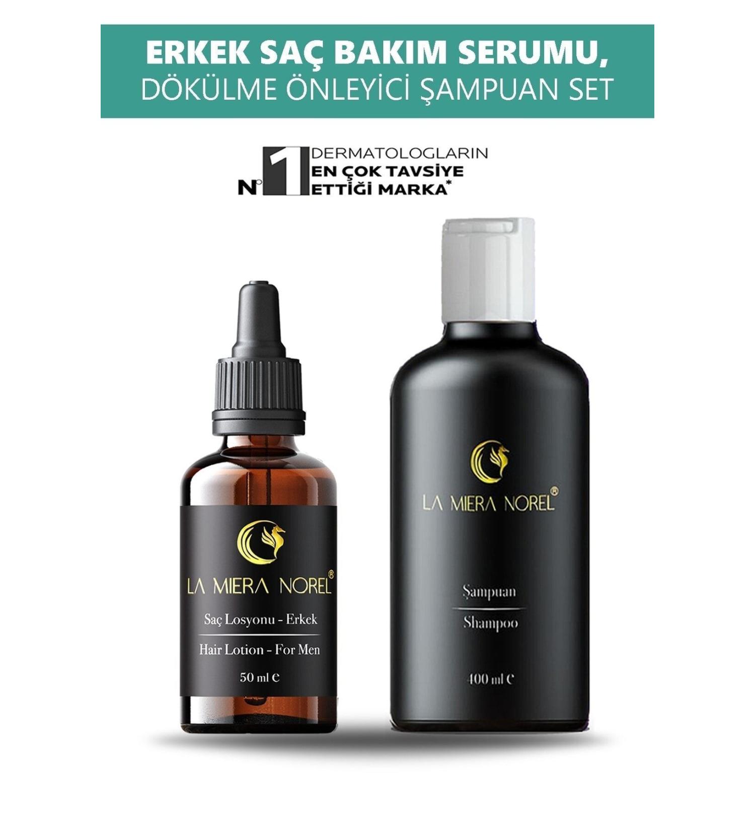 La Miera Norel Men's Hair Growth Support Care Serum Anti-Loss Shampoo