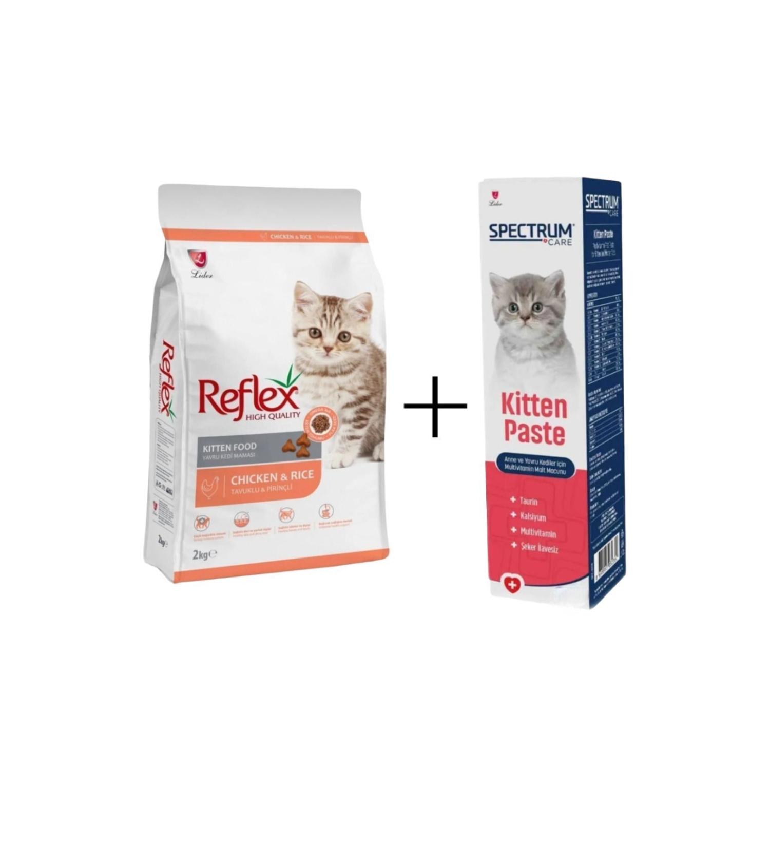 REFLEKS Kitten 2 Kg Kitten Cat Food and 100 Gr Kitten Minarelli Vitamin - Buy Online on GoSupps.com