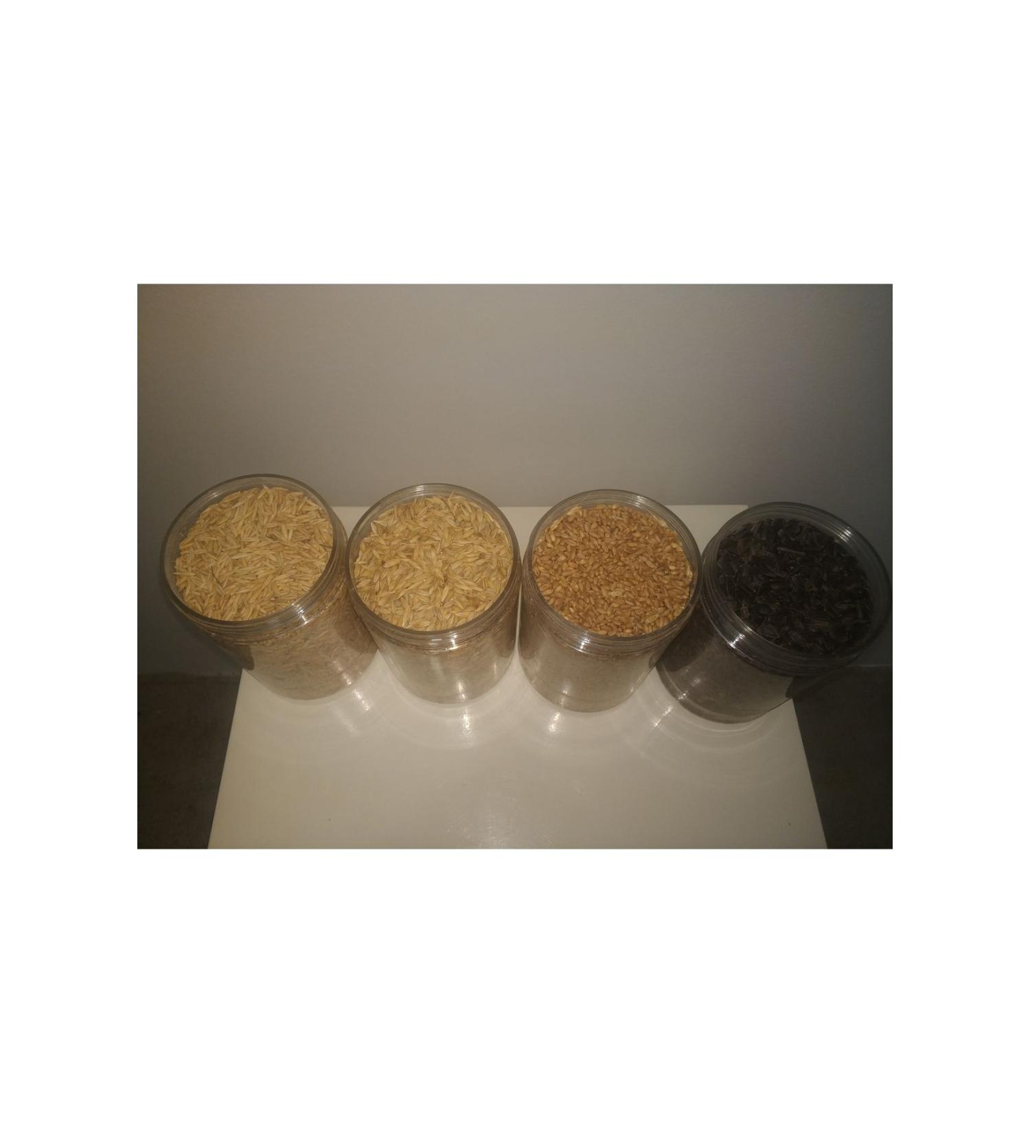 GoldMindMix RODENT FOOD SET OF QUAD 4x1Kg (Oat Barley Wheat Sunflower Seeds) in Separate Bags.