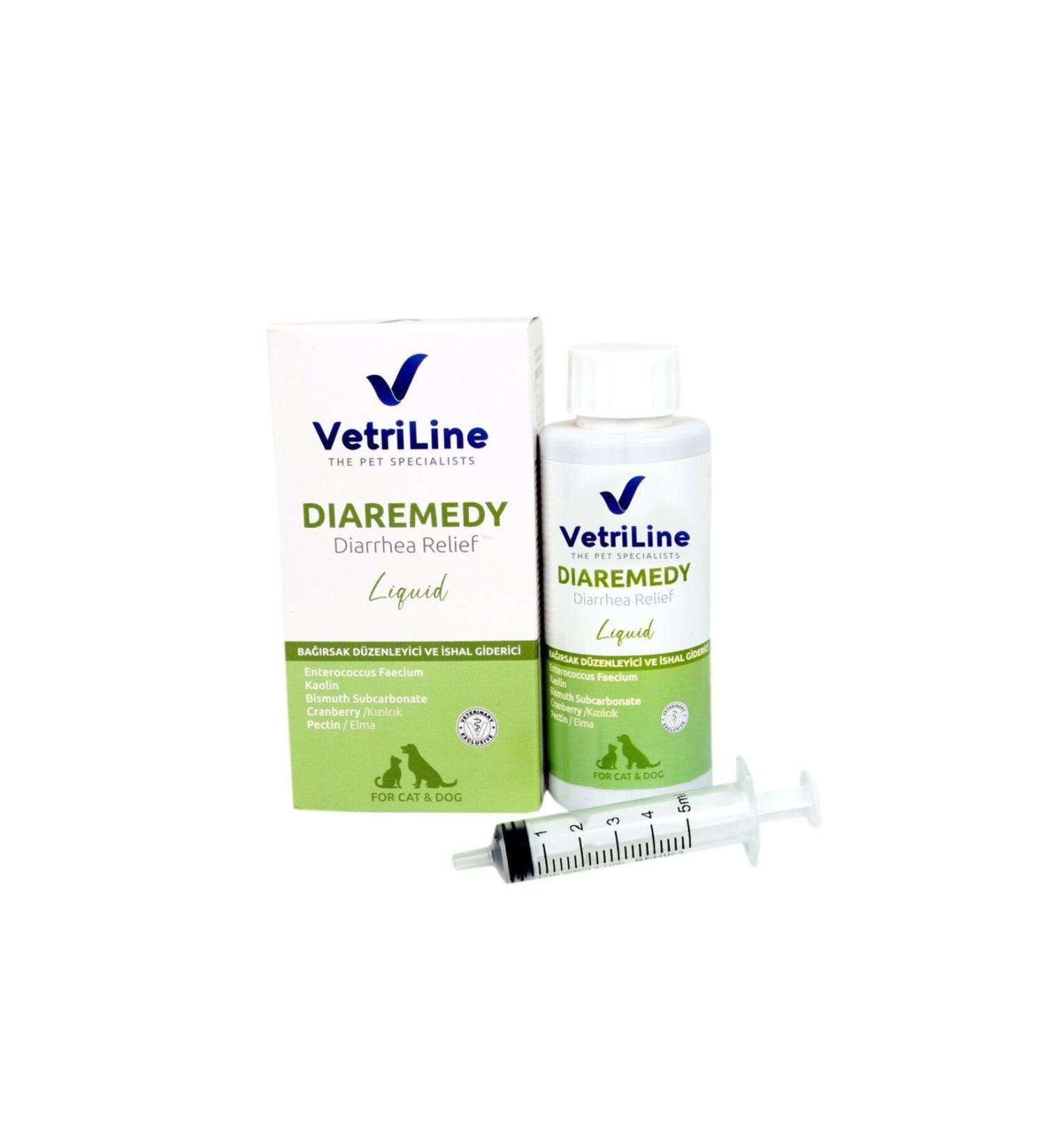 Akademii VETRILINE CAT & DOG DIAREMEDY LIQUID (Support for Cats Dogs and Intestinal Problems)