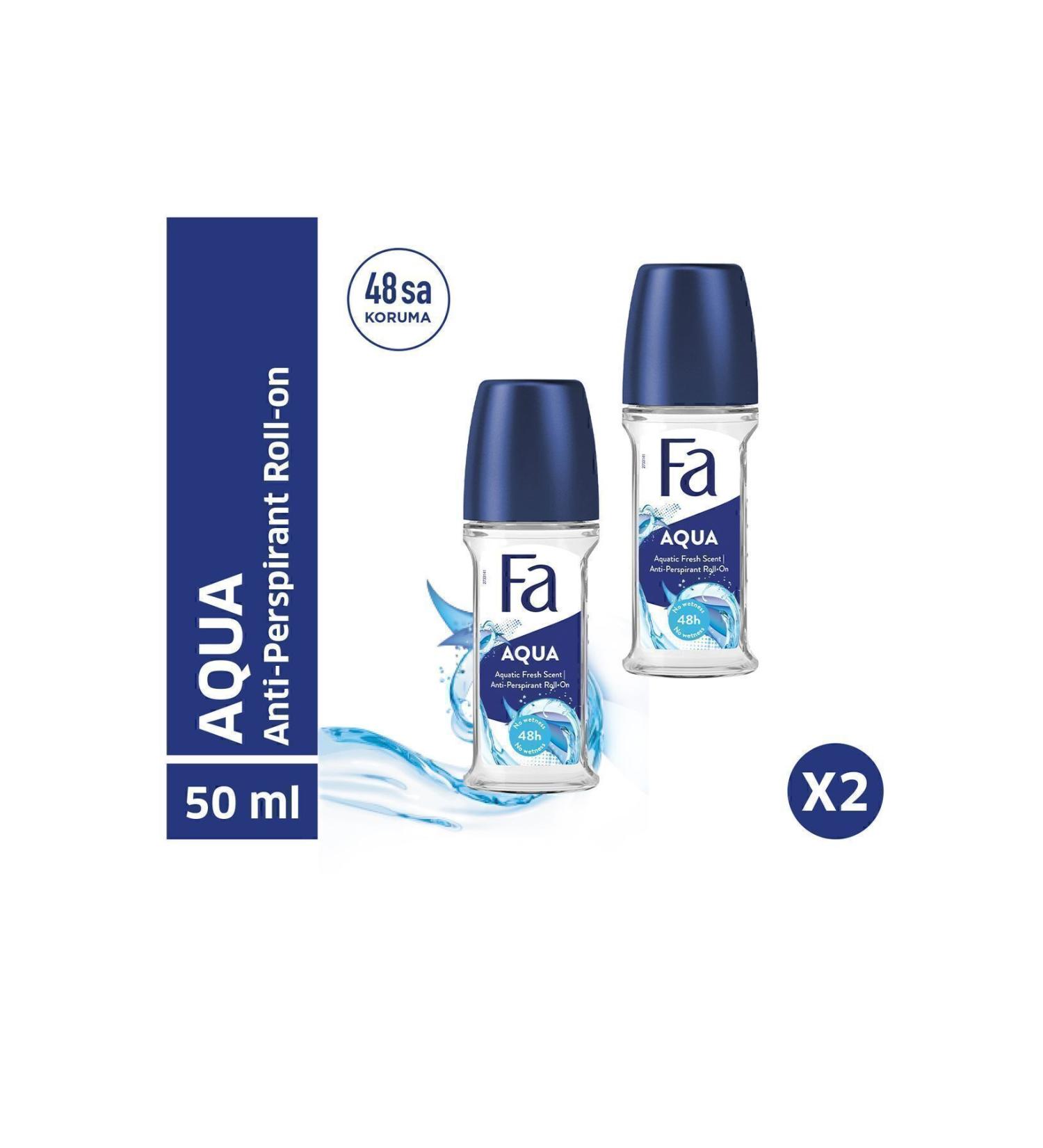 Fa Aqua Roll-on 50 Ml X 2 Pieces