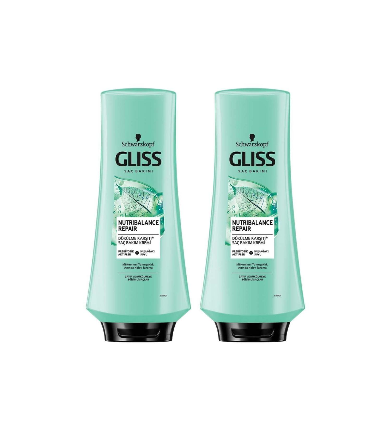 Gliss Nutribalance Repair Anti-Hair Loss Conditioner 360 ml X 2 Pieces - Buy Online on GoSupps.com