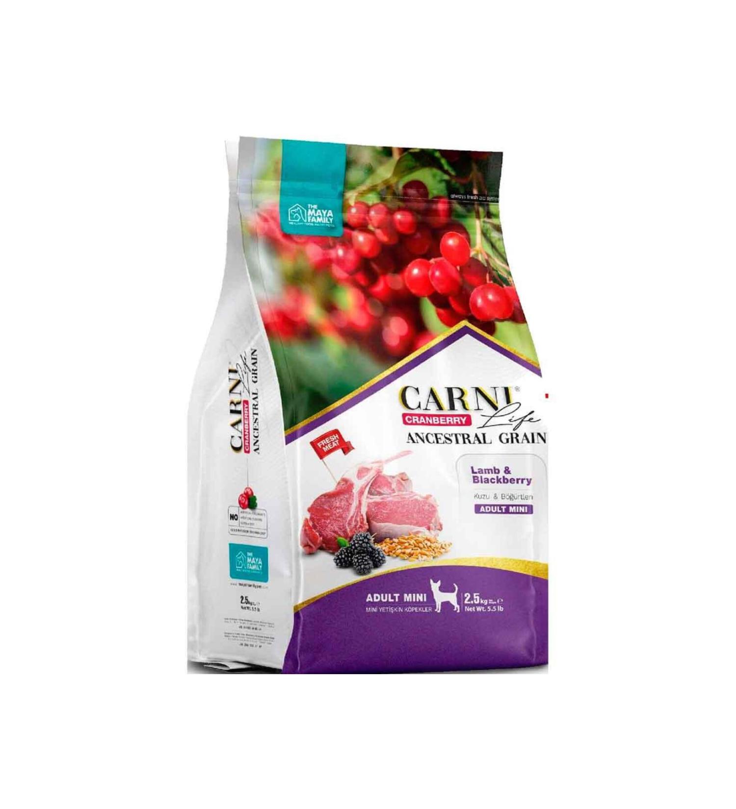 CARNI LIFE Carni Life Dog Food Mini 2.5 Kg Lamb Blackberry Cranberry