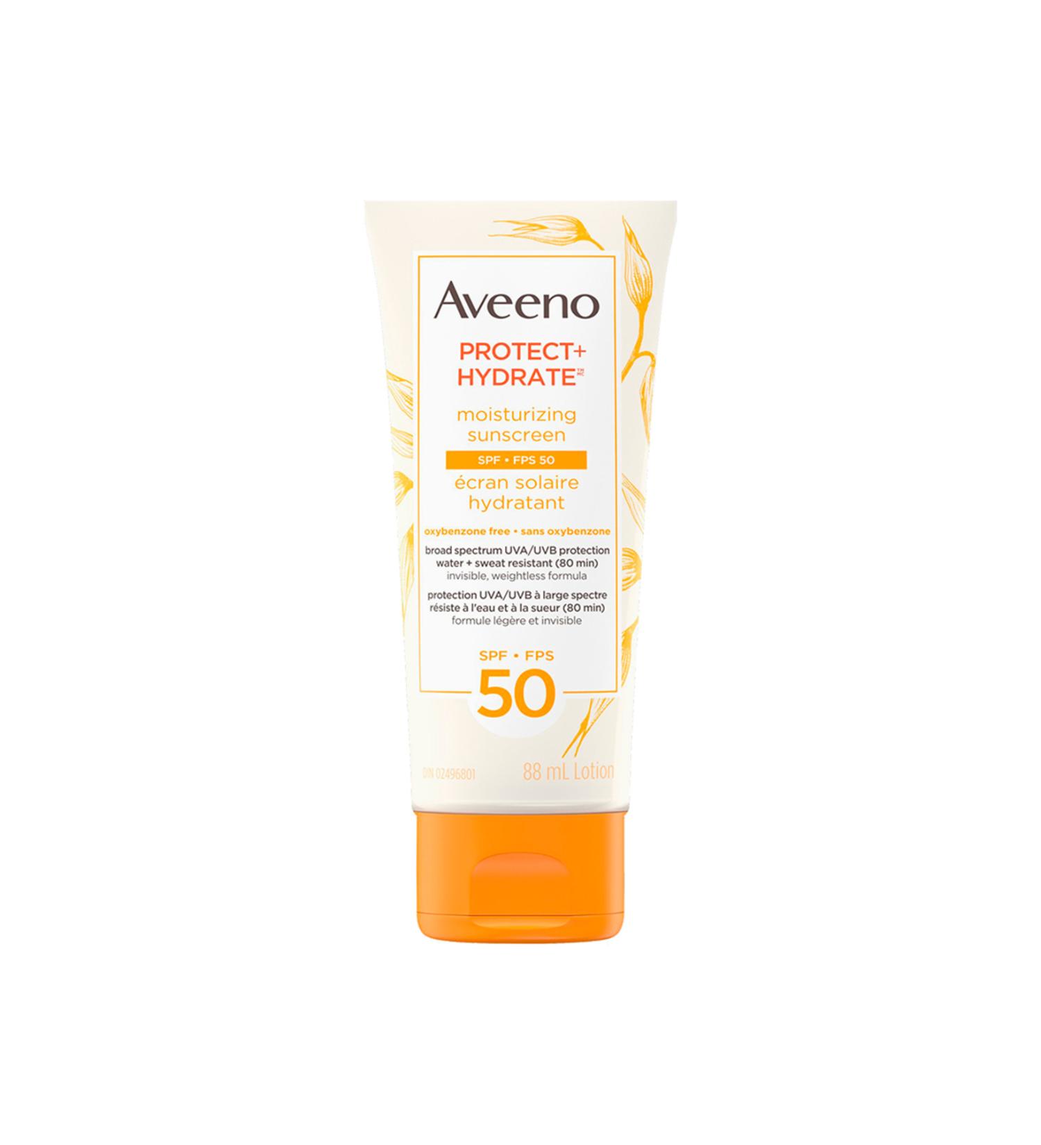AVEENO Protech+Hydrate Moisturizing Sunscreen 50 spf Sun Cream 88 ml