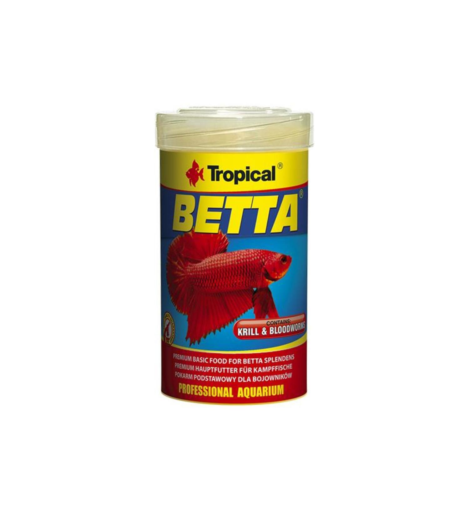 Tropical Betta Krill Bloodworms Fish Food 100 ml