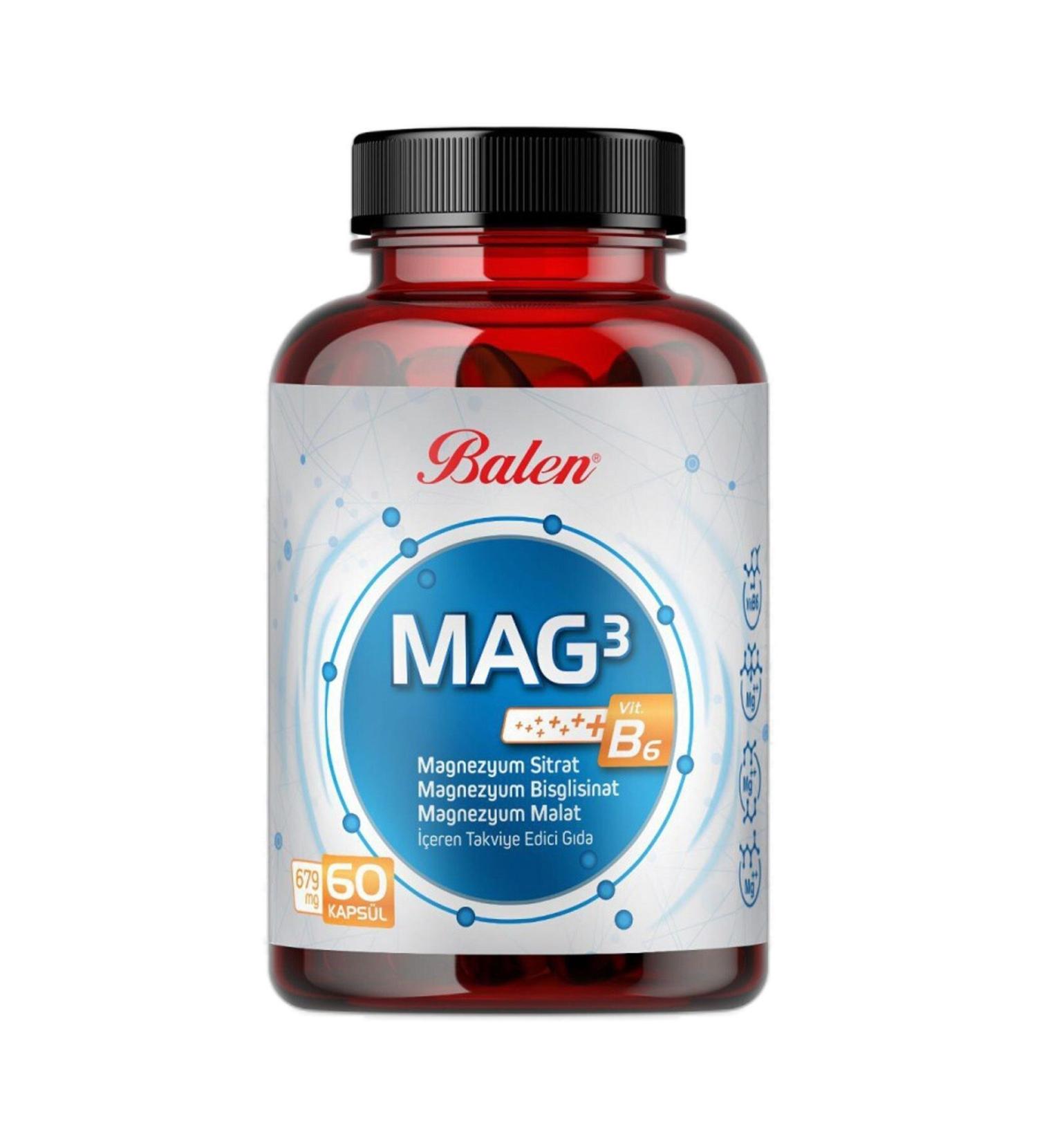Balen 3 Pieces Mag 3 Magnesium Capsules