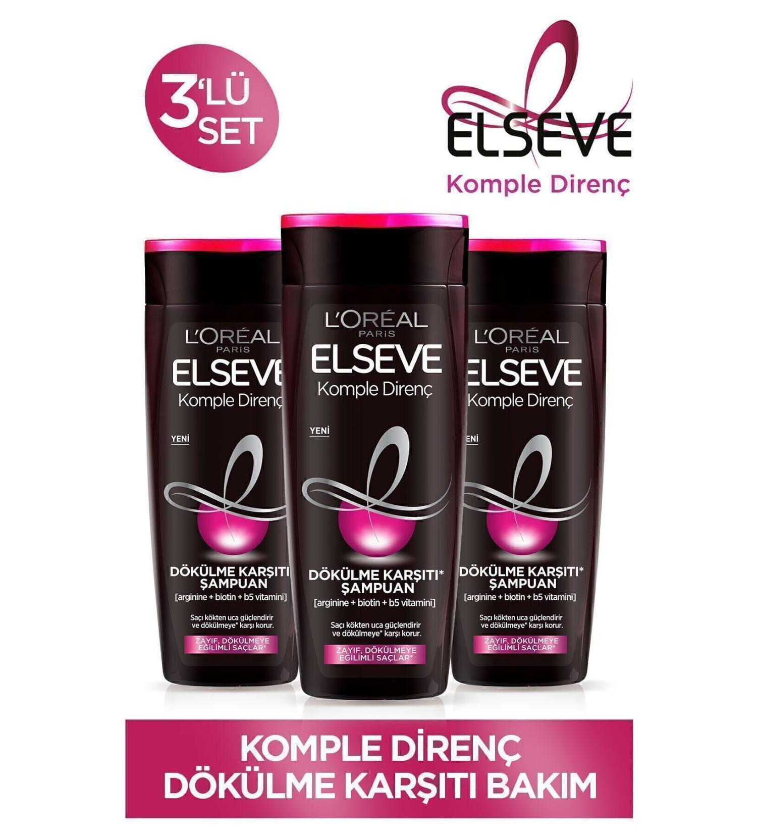 Elseve Complete Resistance Anti-Hair Loss Shampoo 360 ml Set of 3 - Buy Online on GoSupps.com