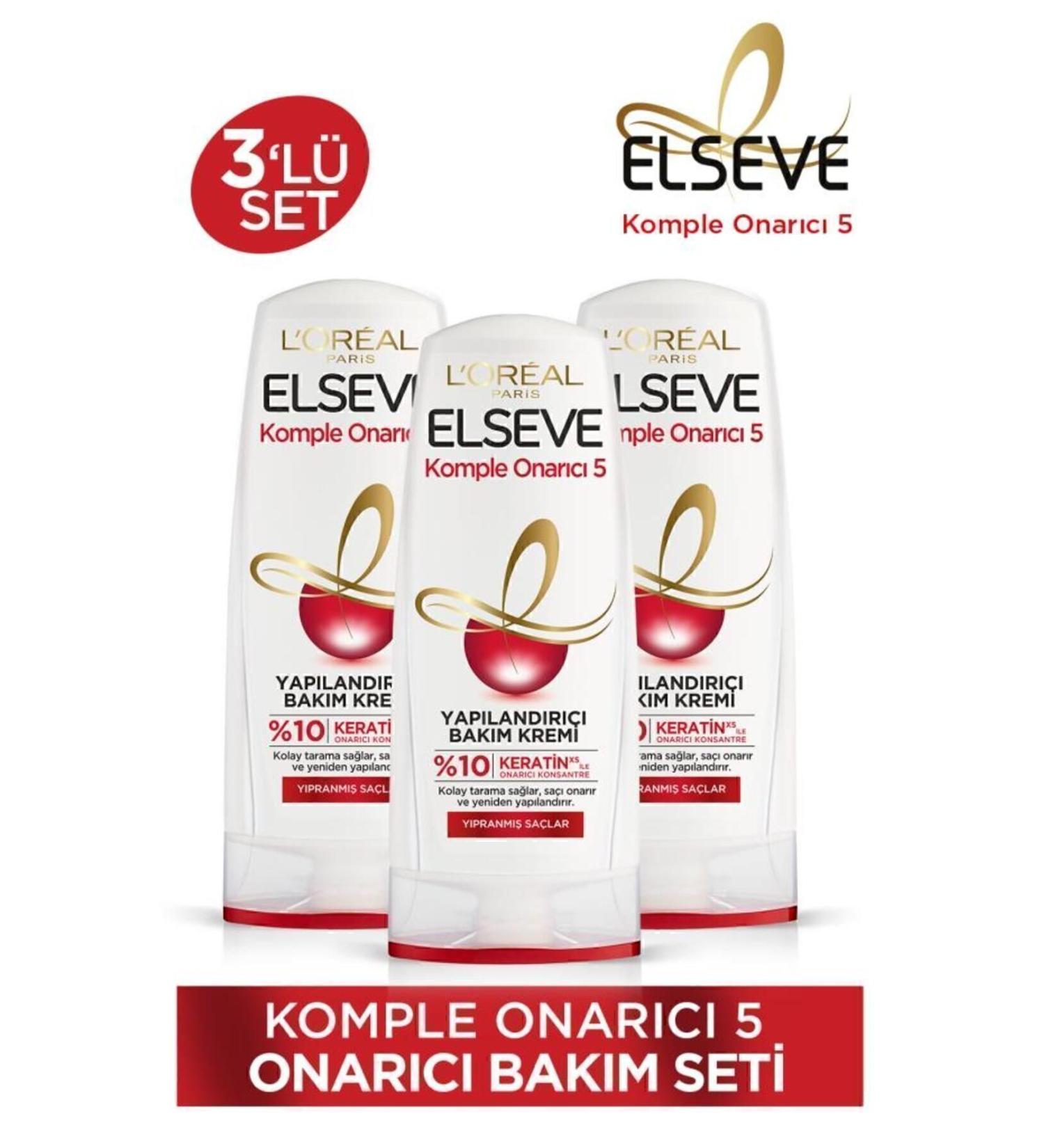 Elseve Complete Repair 5 Restructuring Conditioner 360 ml 3-Piece Repairing Hair Care Set - Buy Online on GoSupps.com