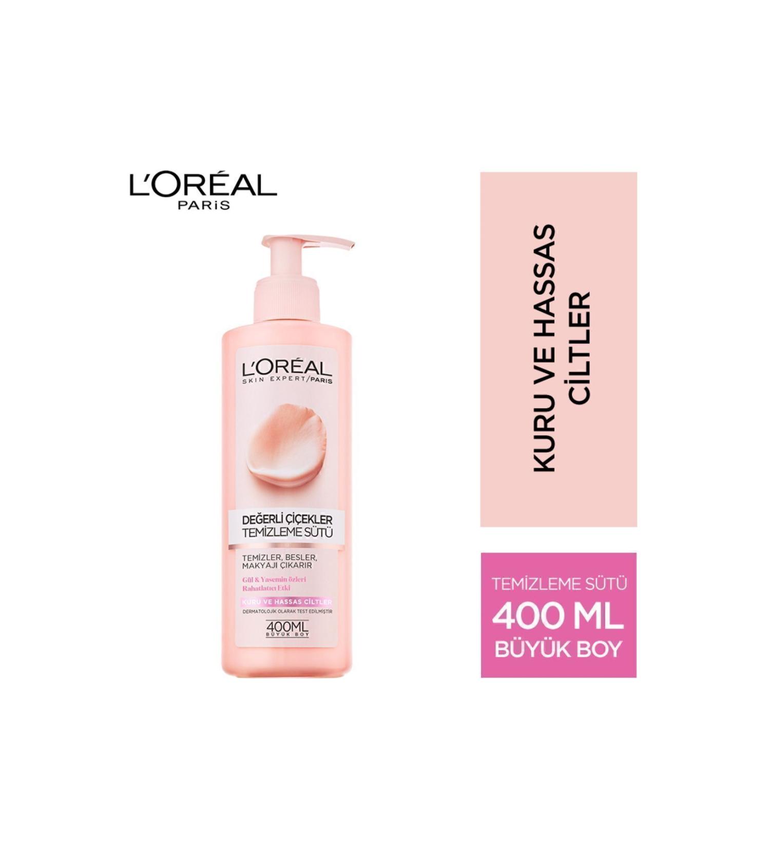 L'Oreal Paris L'or al Paris Precious Flowers Cleansing Milk Dry and Sensitive Skin - Buy Online on GoSupps.com