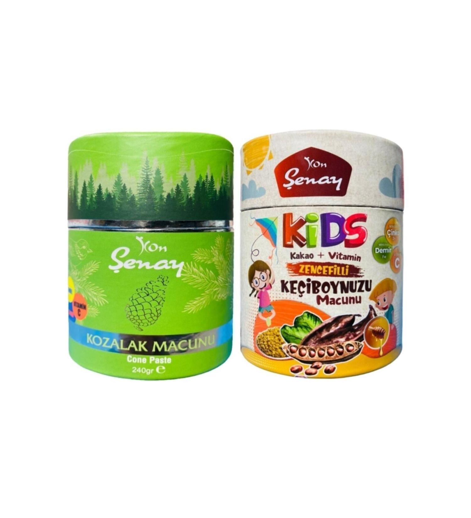 Senay Cone Paste 240g + Kids Ginger Carob Paste 240g