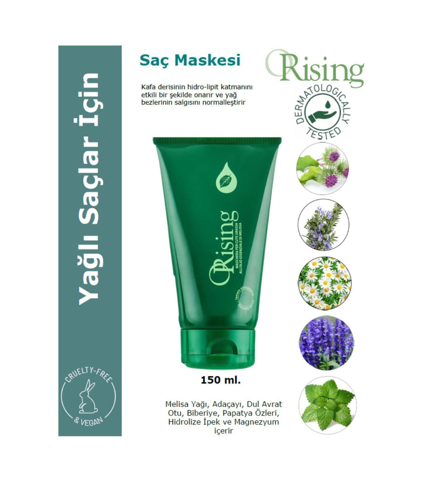 ORising Sebo - Maschera Hair Pack For Oily Scalp With Balm-mint - Hair Mask For Oily Hair 150 Ml.