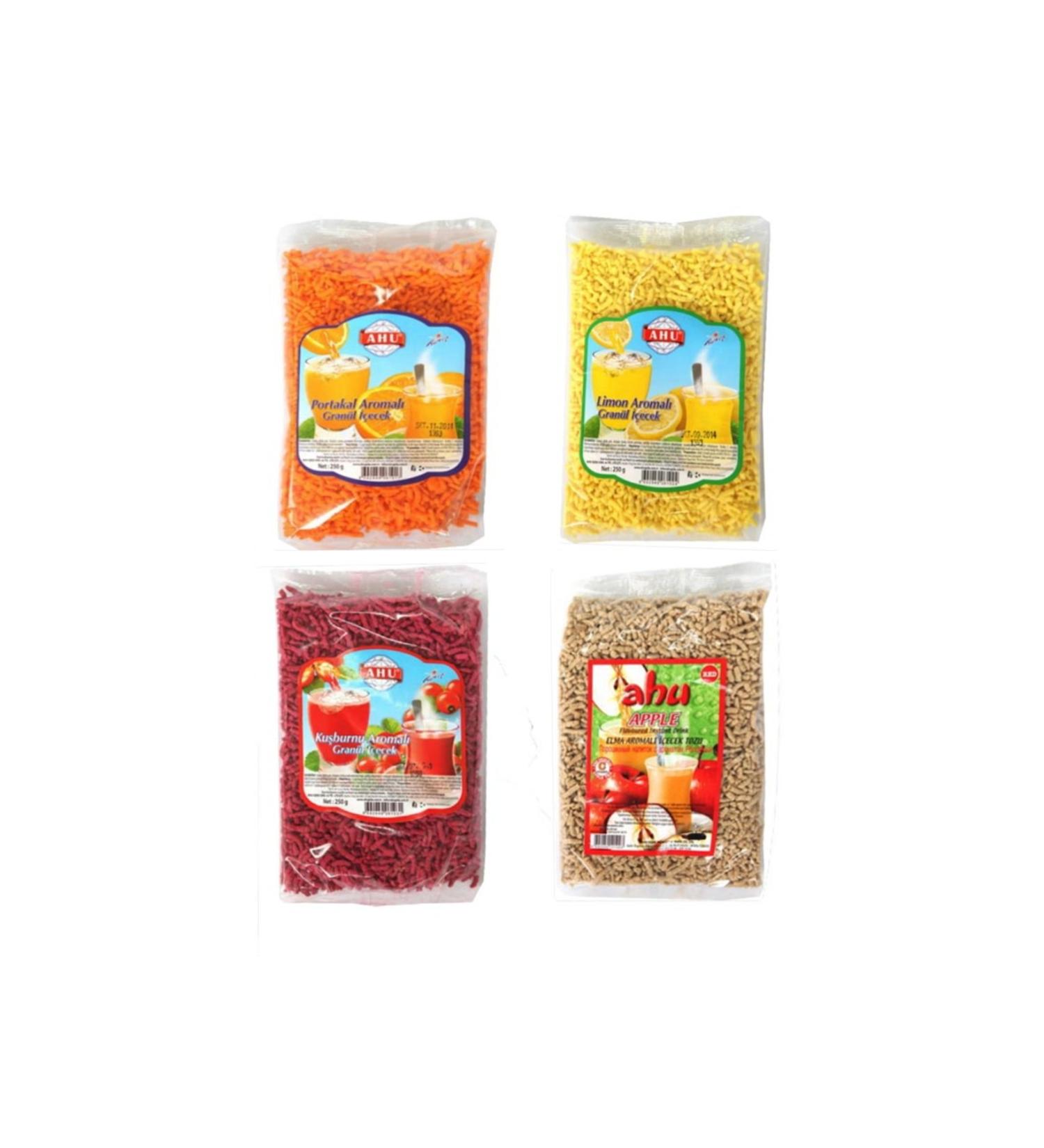 AHU Apple-Rosehip-Lemon-Orange Flavored Granulated Drink 4-Pack - 250 gr x 4 Pieces