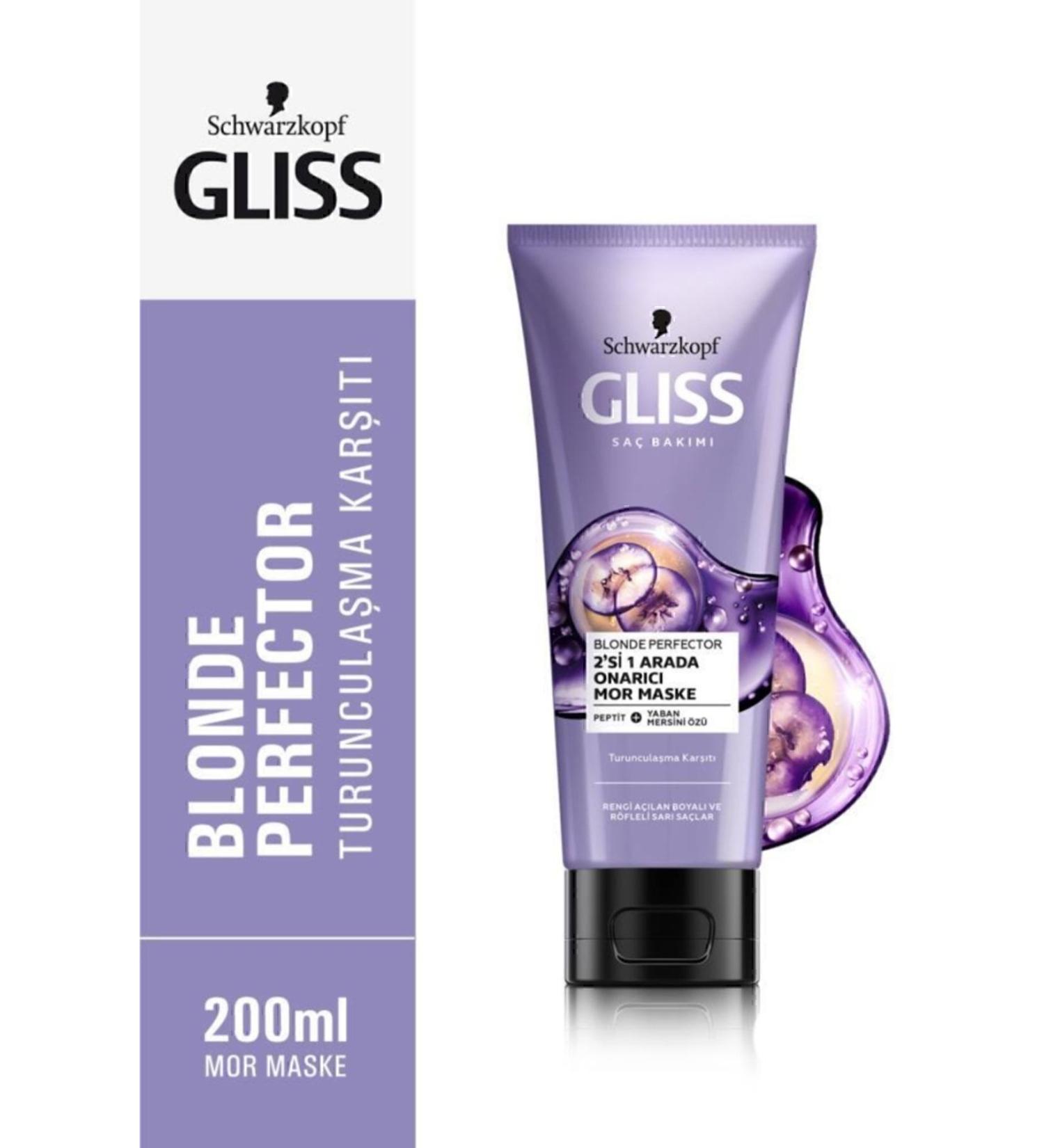 Gliss Schwarzkopf Blonde Perfector Anti-Orange Purple Mask 200 ml