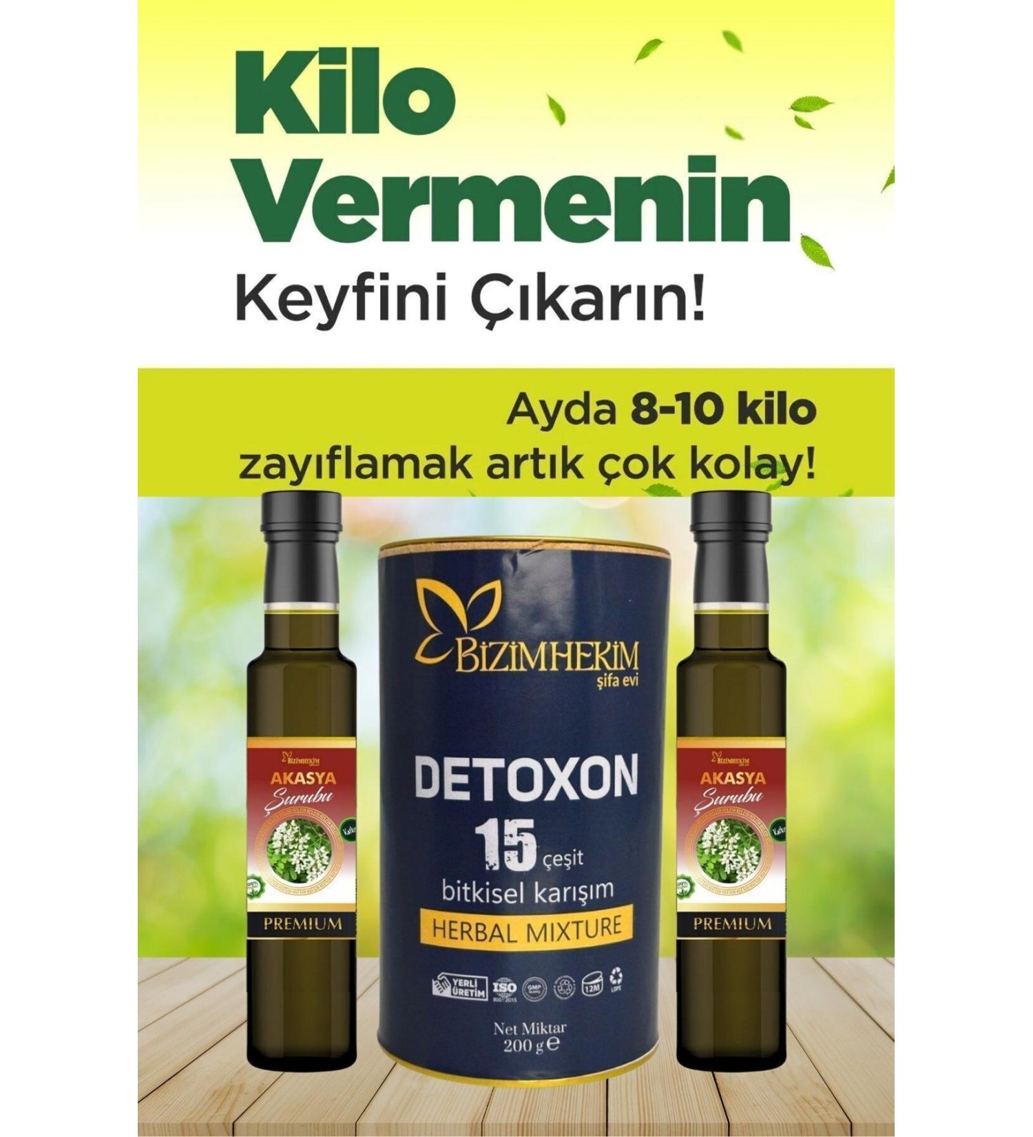 BIZIMHEKIM Acacia Acacia Gum Syrup Detox Diet Set Helping to Lose Weight and Eliminate Edema - Buy Online on GoSupps.com