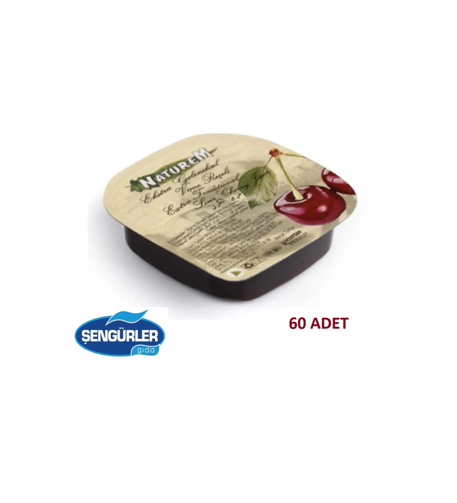 Naturem Cherry Jam Picnic 15 Gr * 60 Pieces