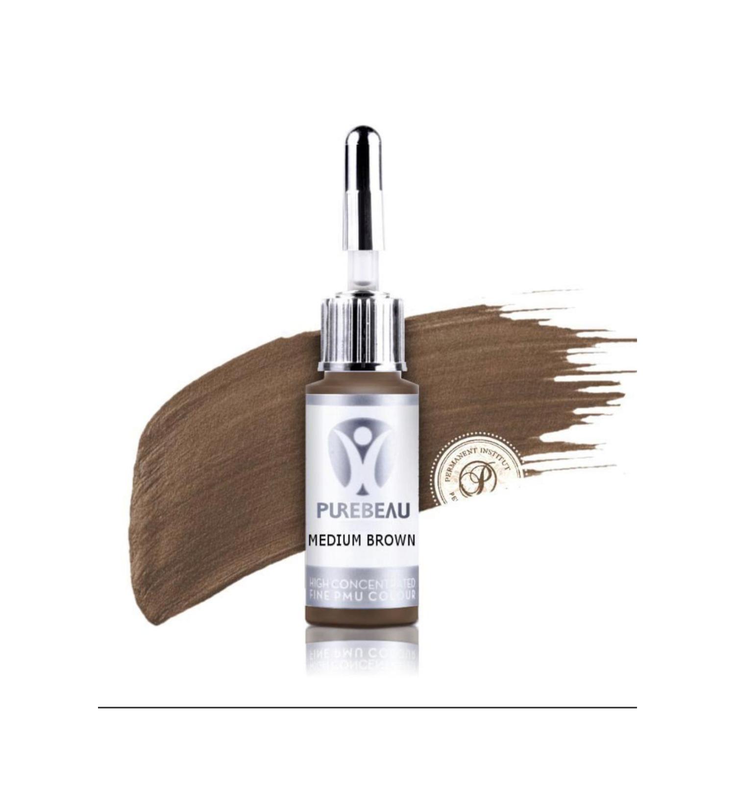Purebeau Permanent Makeup Dye Medium Brown Medium Braun (MEDIUM BROWN)