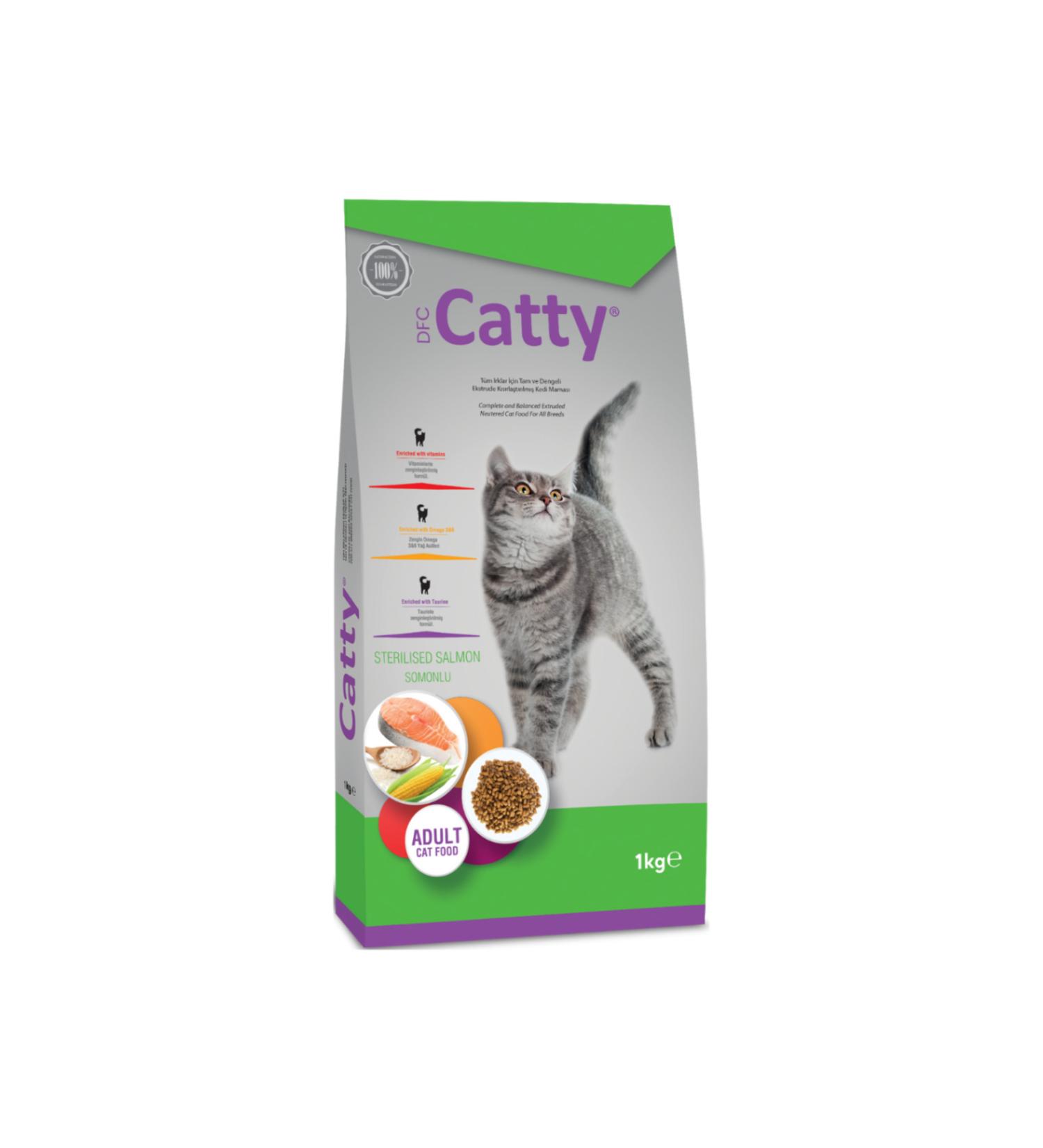 Catty Light Sterilized Salmon Sterilized Cat Food 1 Kg