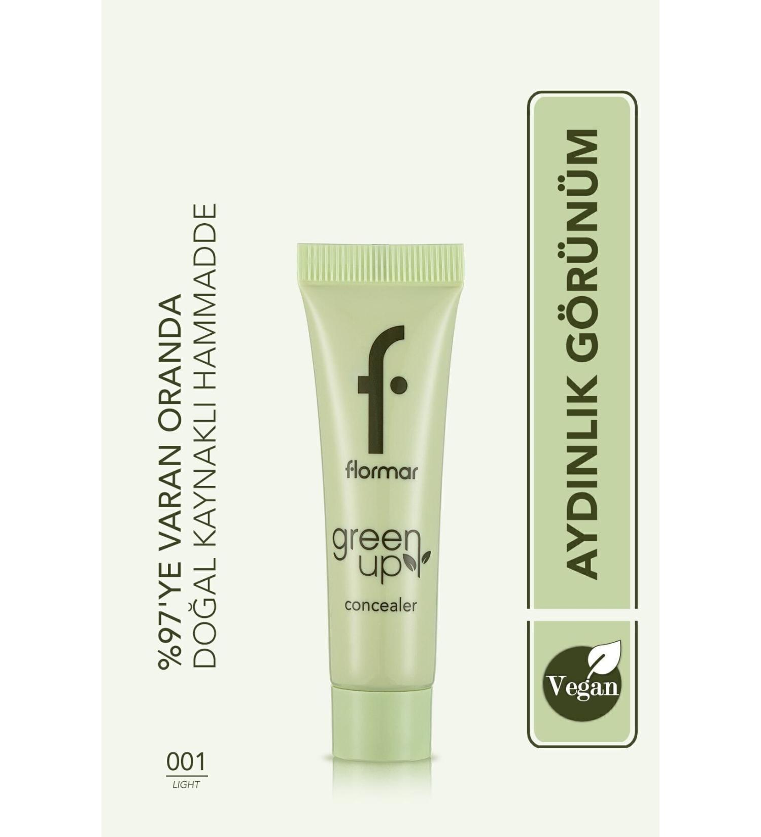 Flormar Vegan Liquid Concealer Giving a Moisture and Bright Appearance-green Up Concealer-001 Light-4251903322249 - Buy Online on GoSupps.com
