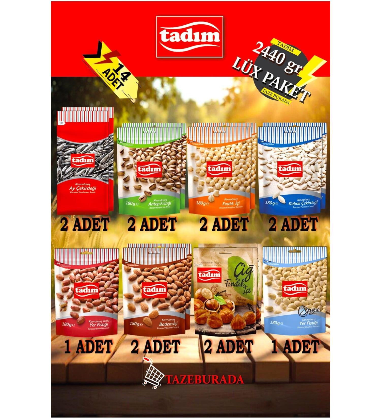 Tad m TADIM NUTS LUXURY MIXED PACKAGE 2440 gr (14 PIECES) - Buy Online on GoSupps.com