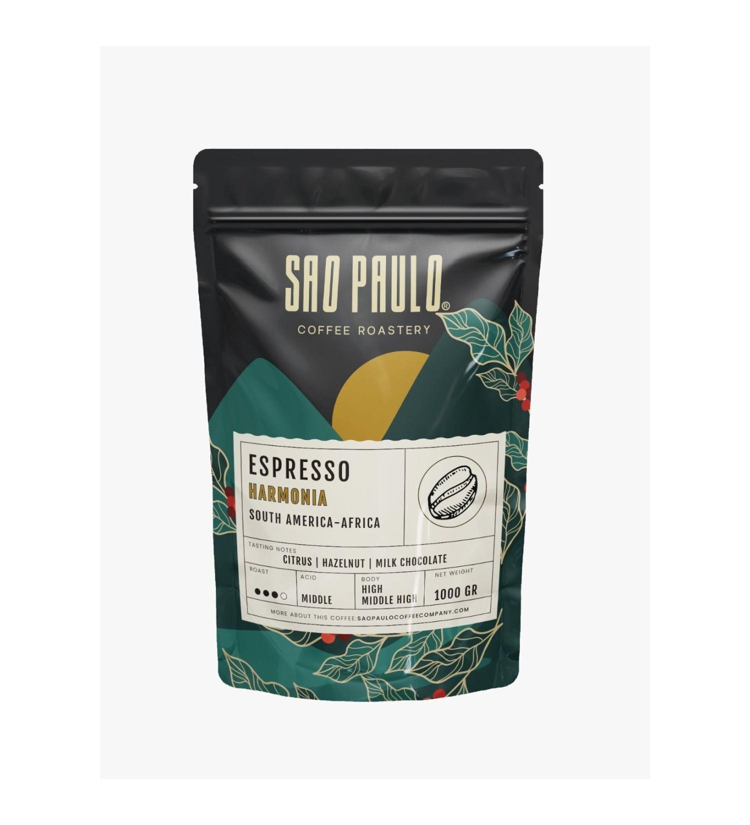 Sao Paulo Coffee Sao Paulo Harmonia Santo Espresso 1000 Grams - Buy Online on GoSupps.com