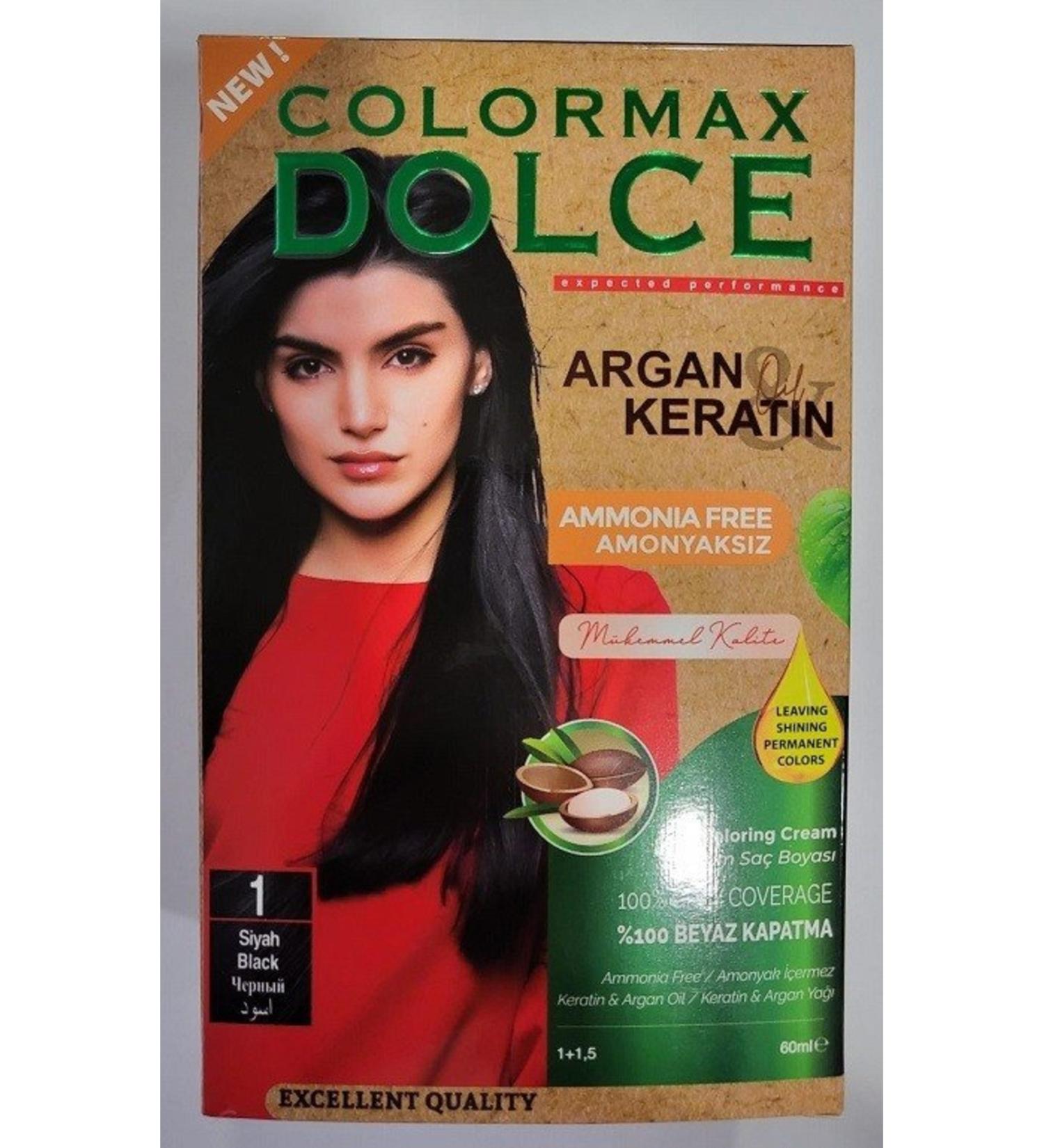 COLORMAX DOLCE Colormax Ammonia-Free Set Hair Dye 1-black