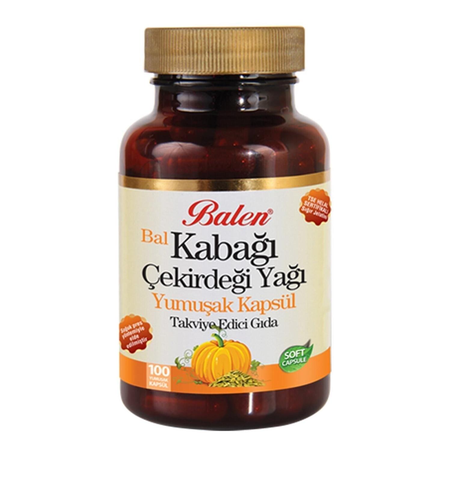 Balen Pumpkin Seed Oil 100 Capsules -1380 Mg