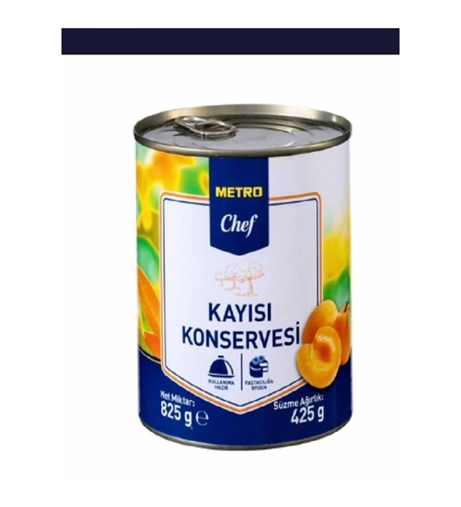 Metro Chef Apricot Canned 825 G