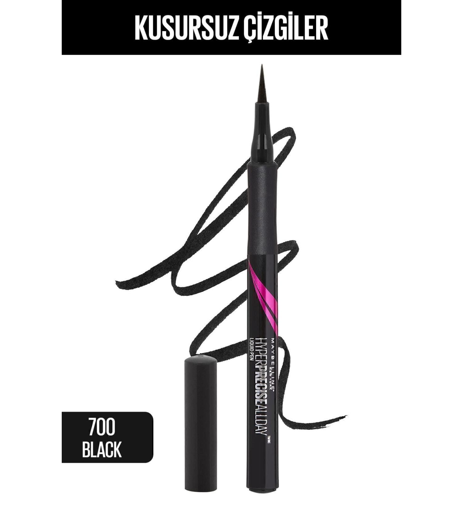 Maybelline New York Black Eyeliner - Hyper Precise All Day Eyeliner 700 Black 3600530730308 - Buy Online on GoSupps.com