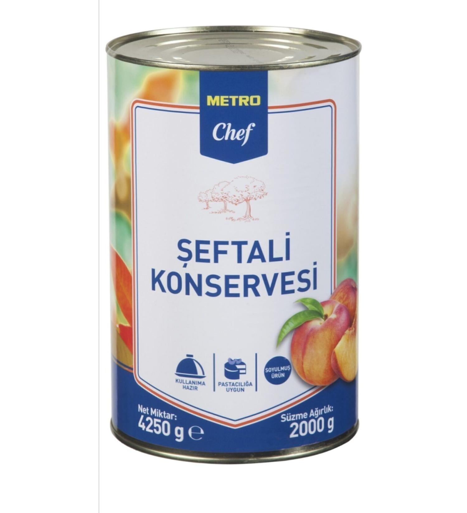 Metro Chef Canned Peaches 4250 G