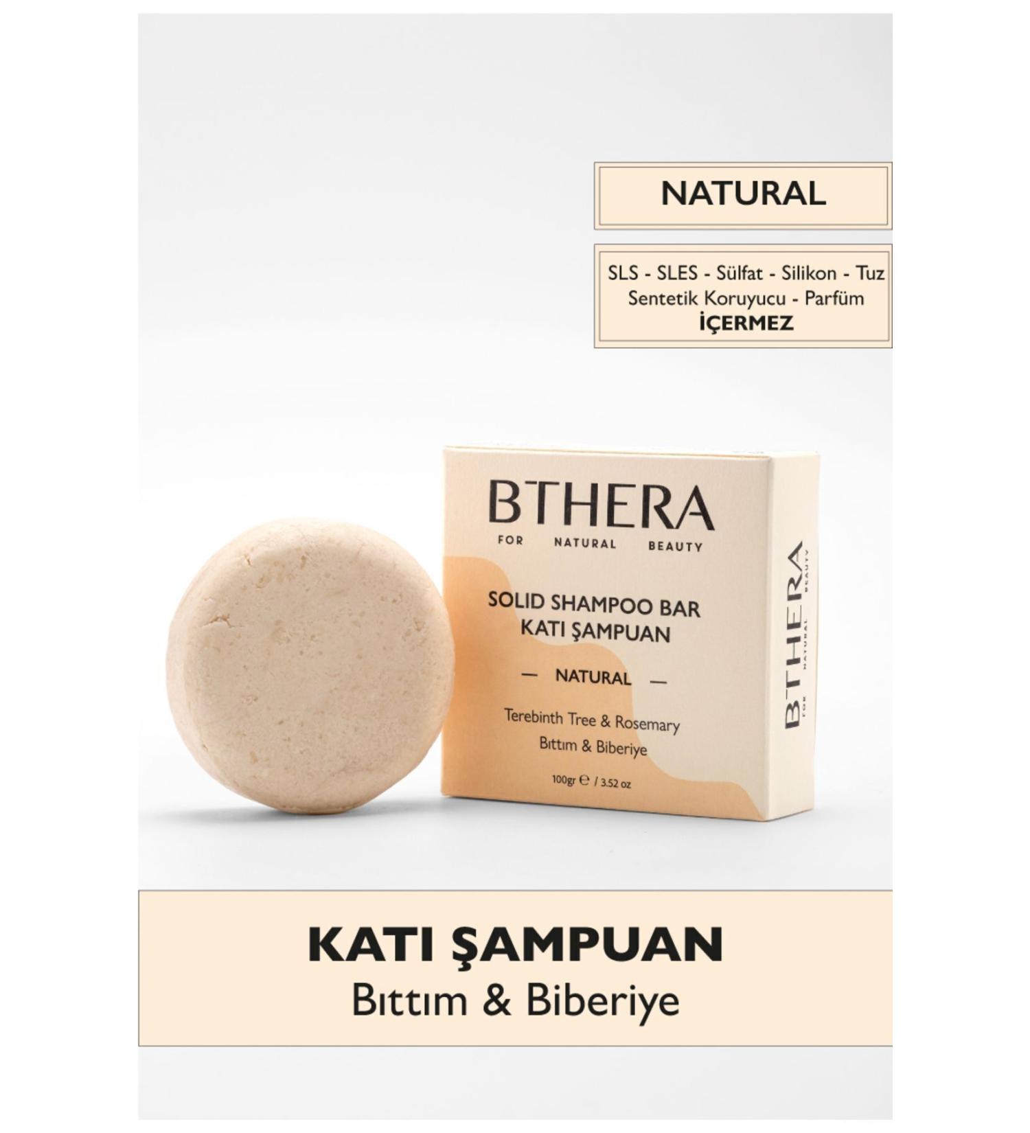 Bthera Natural Solid Shampoo - B tt m & Rosemary - Buy Online on GoSupps.com